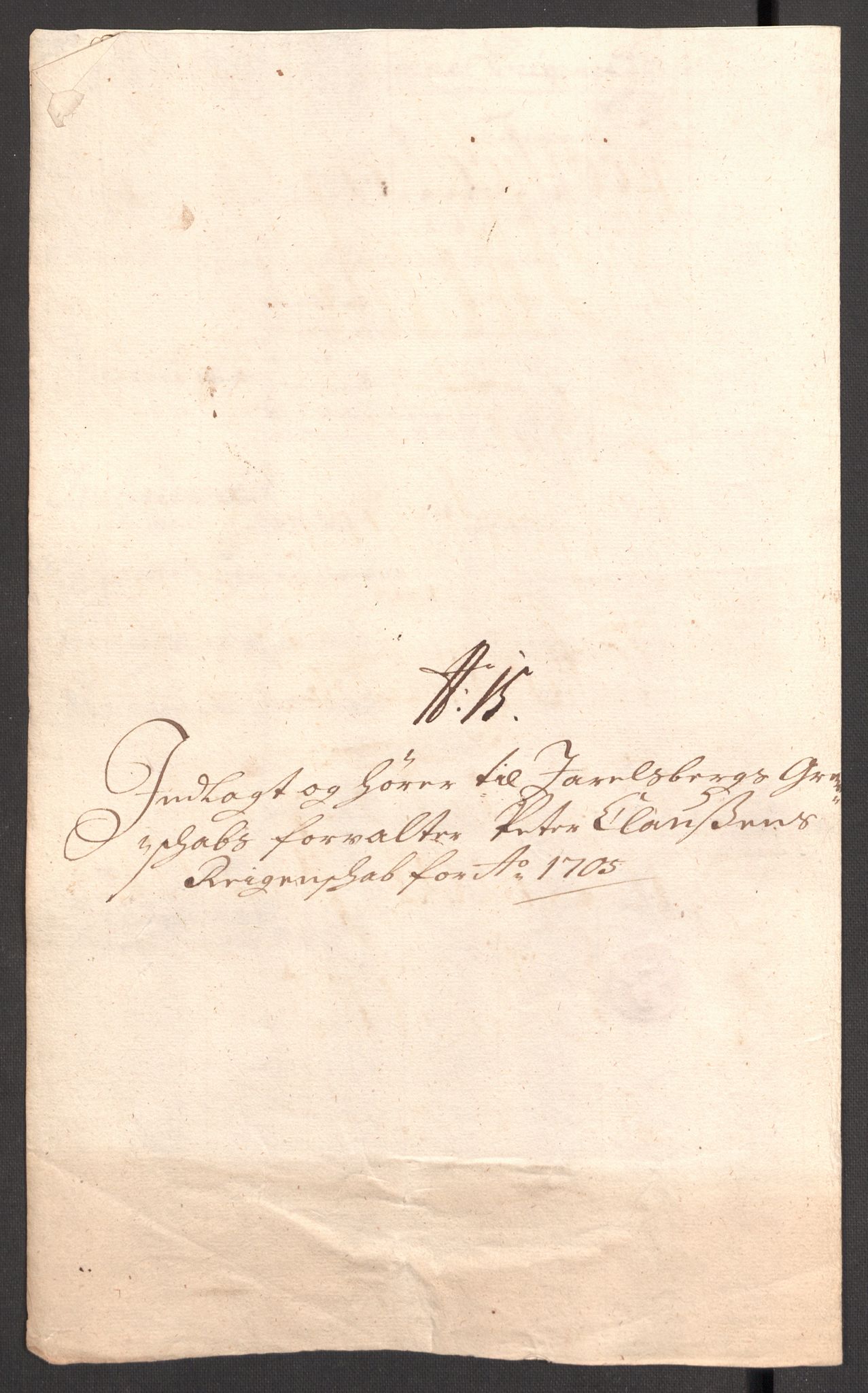 Rentekammeret inntil 1814, Reviderte regnskaper, Fogderegnskap, AV/RA-EA-4092/R32/L1871: Fogderegnskap Jarlsberg grevskap, 1703-1705, p. 613