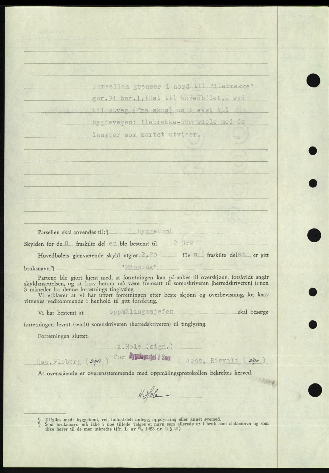 Jarlsberg sorenskriveri, SAKO/A-131/G/Ga/Gaa/L0018b: Mortgage book no. A-18b, 1946-1946, Diary no: : 829/1946