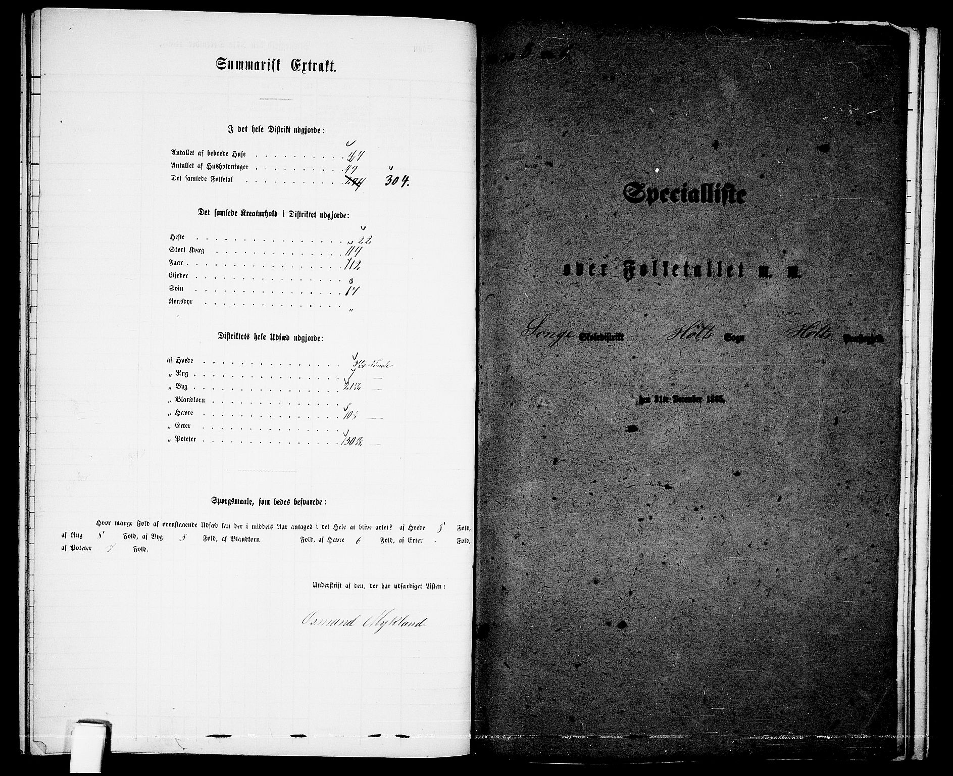 RA, 1865 census for Holt/Holt, 1865, p. 164