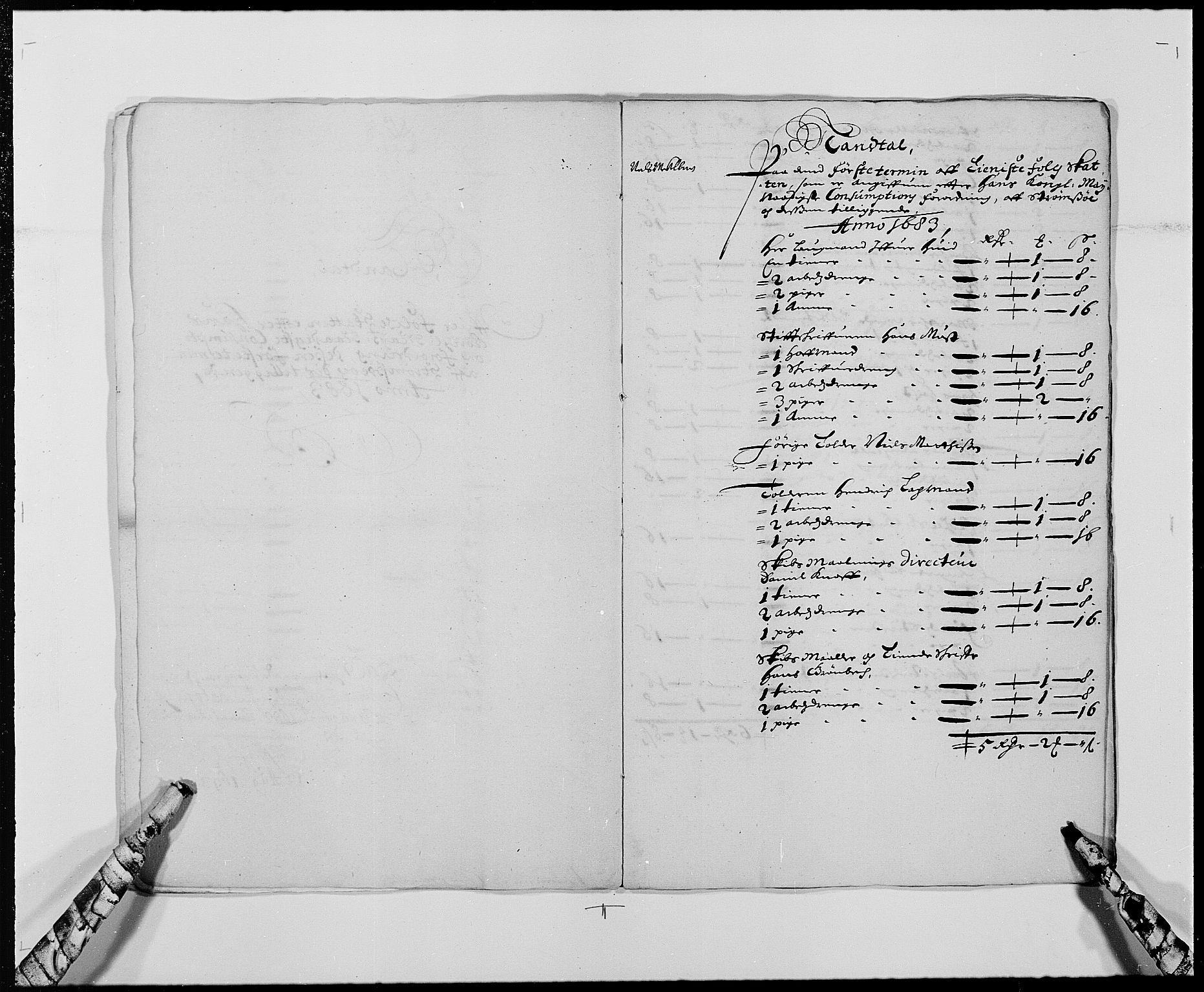 Rentekammeret inntil 1814, Reviderte regnskaper, Byregnskaper, RA/EA-4066/R/Rg/L0140: [G1] Kontribusjonsregnskap, 1679-1692, p. 131