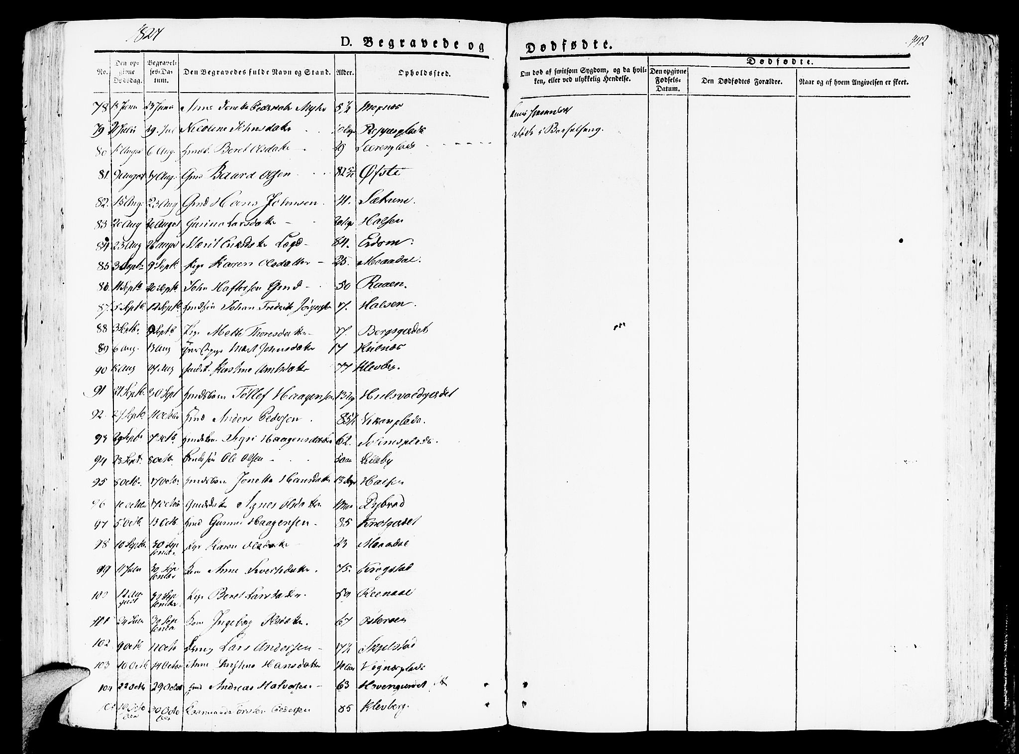 Ministerialprotokoller, klokkerbøker og fødselsregistre - Nord-Trøndelag, AV/SAT-A-1458/709/L0070: Parish register (official) no. 709A10, 1820-1832, p. 442