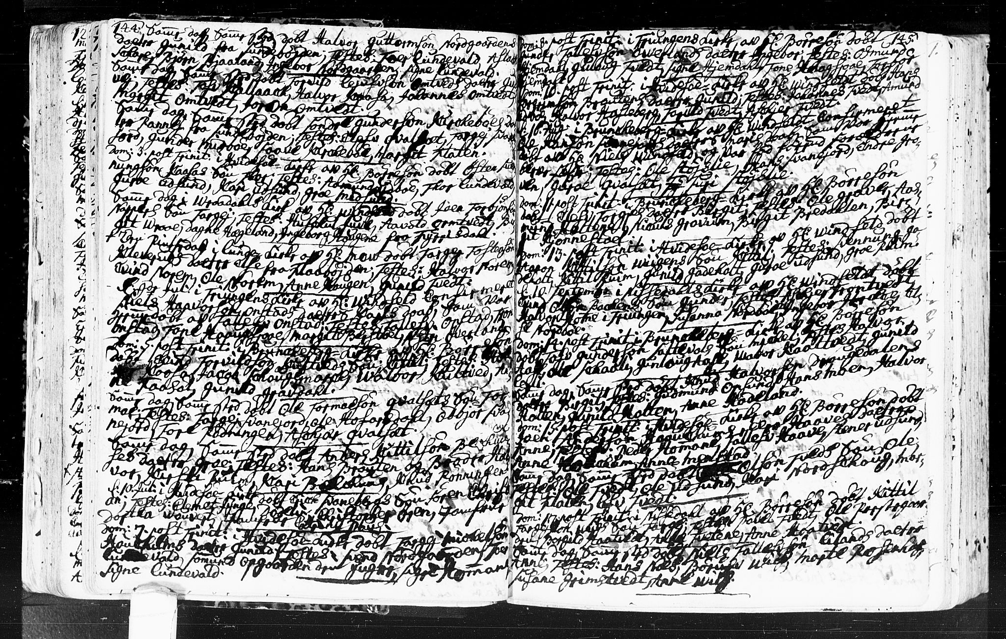 Kviteseid kirkebøker, SAKO/A-276/F/Fa/L0001: Parish register (official) no. I 1, 1754-1773, p. 144-145