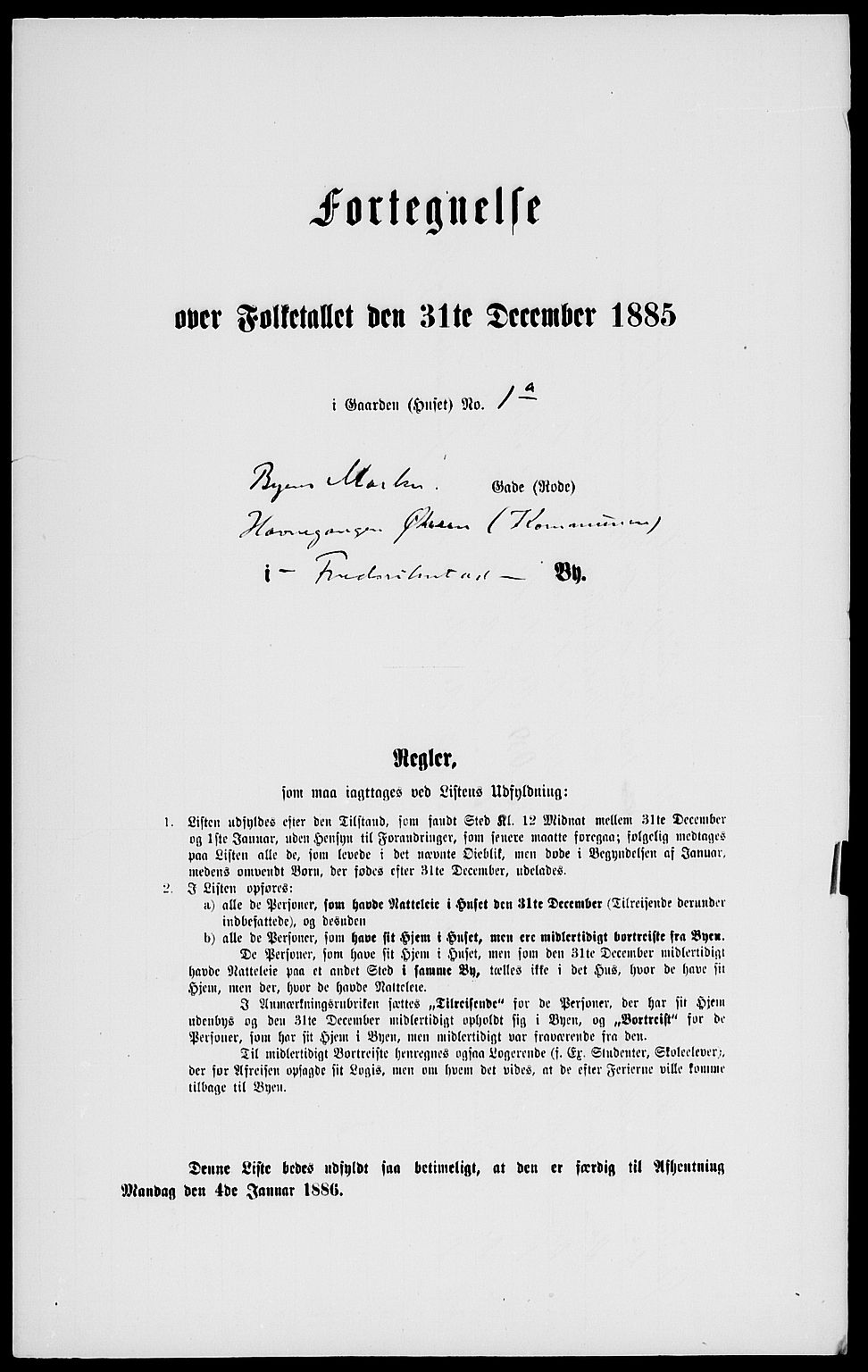 RA, 1885 census for 0103 Fredrikstad, 1885, p. 1845