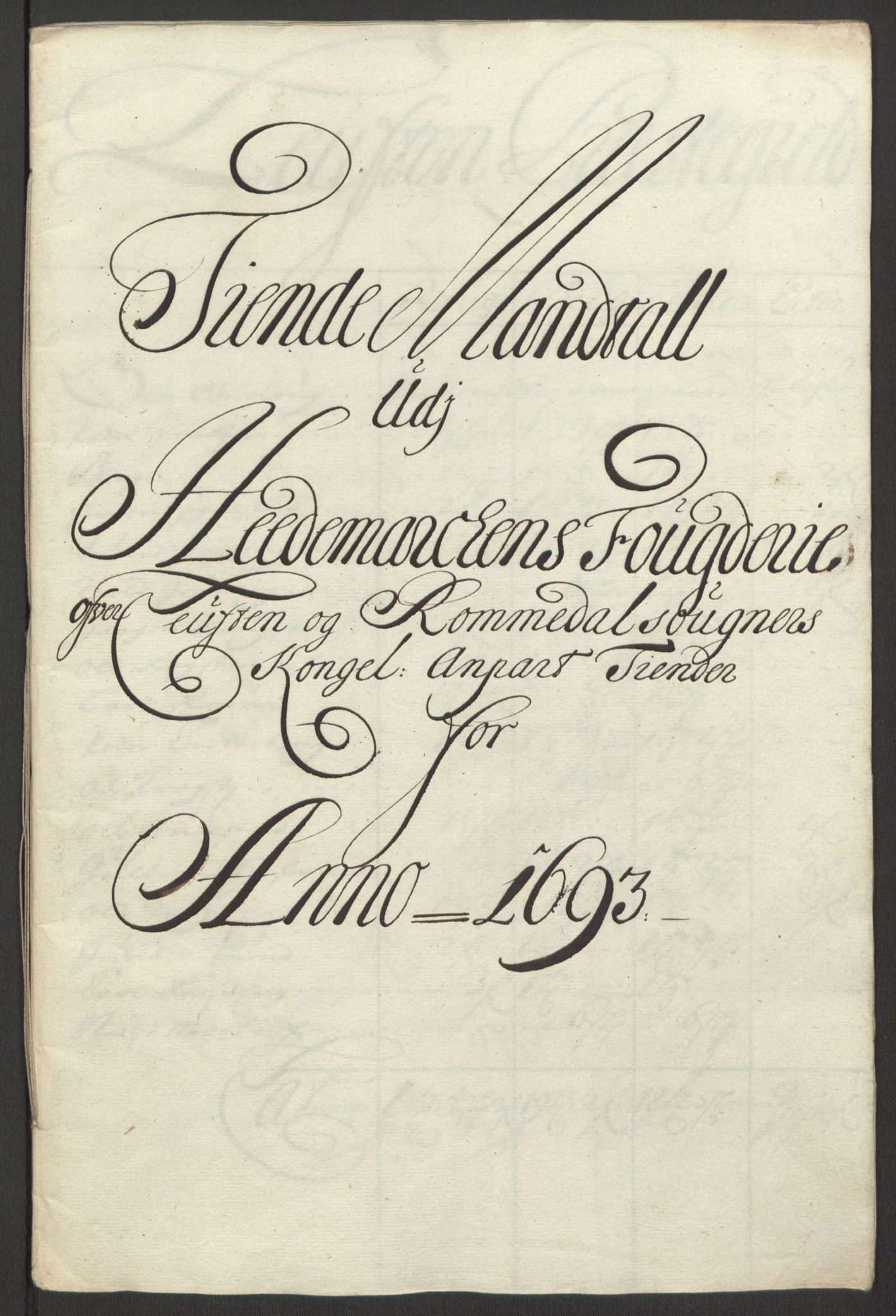 Rentekammeret inntil 1814, Reviderte regnskaper, Fogderegnskap, RA/EA-4092/R16/L1034: Fogderegnskap Hedmark, 1693, p. 47