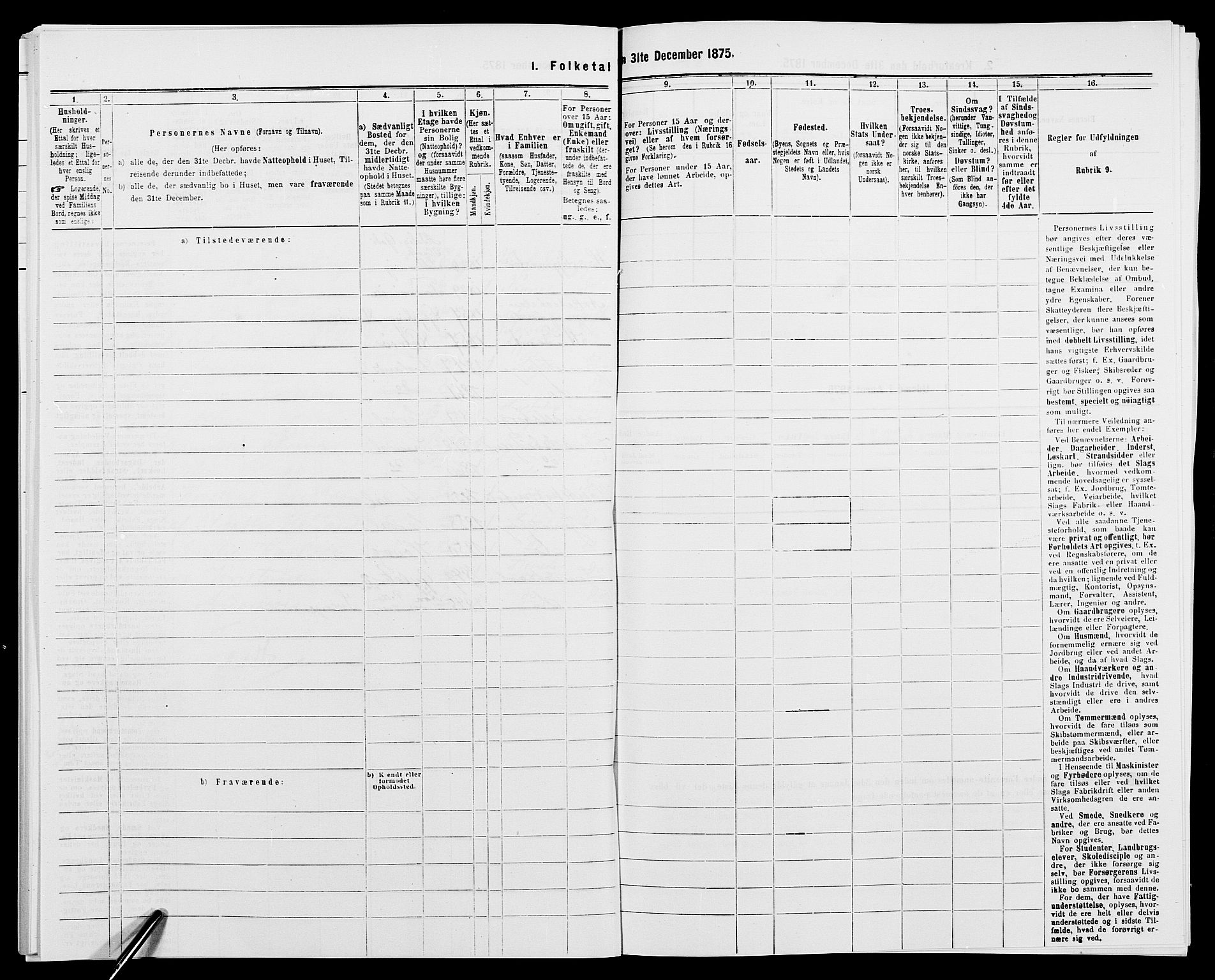 SAK, 1875 census for 0903P Arendal, 1875, p. 542