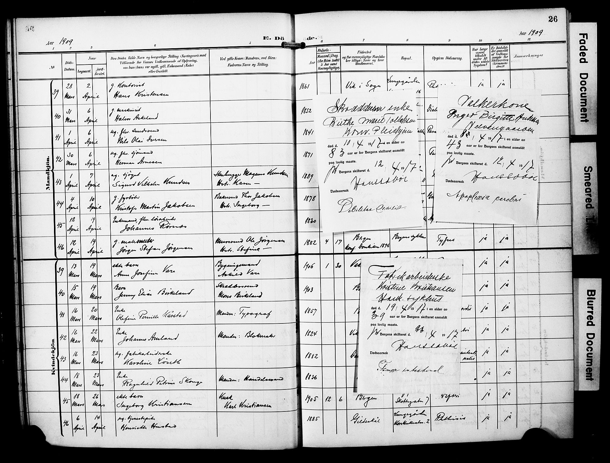 Bergen kommunale pleiehjem - stiftelsespresten, SAB/A-100281: Parish register (official) no. A 6, 1908-1920, p. 26