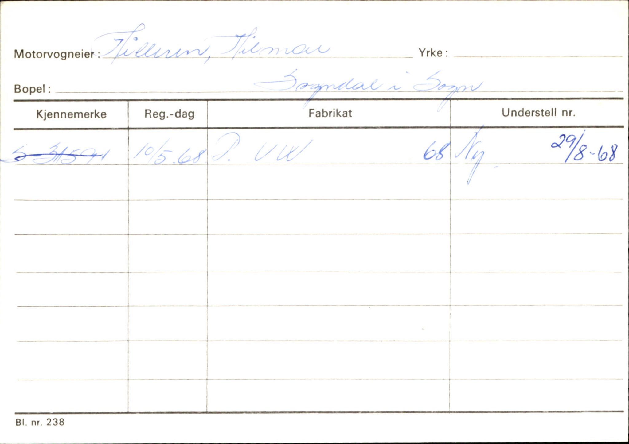 Statens vegvesen, Sogn og Fjordane vegkontor, AV/SAB-A-5301/4/F/L0124: Eigarregister Sogndal A-U, 1945-1975, p. 914