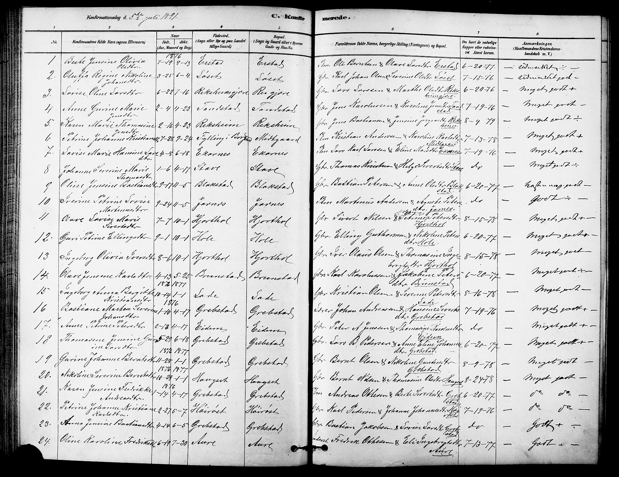 Ministerialprotokoller, klokkerbøker og fødselsregistre - Møre og Romsdal, AV/SAT-A-1454/523/L0334: Parish register (official) no. 523A01, 1878-1891