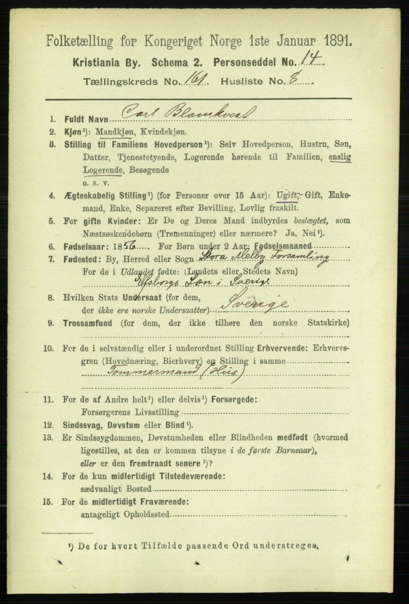 RA, 1891 census for 0301 Kristiania, 1891, p. 91767