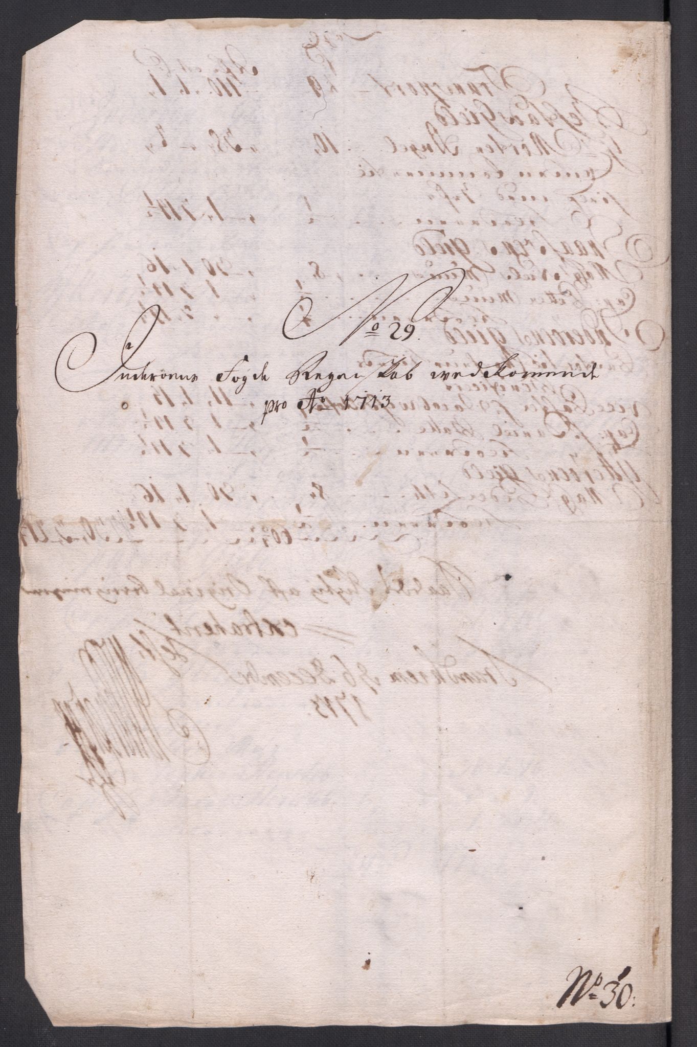 Rentekammeret inntil 1814, Reviderte regnskaper, Fogderegnskap, AV/RA-EA-4092/R63/L4321: Fogderegnskap Inderøy, 1713, p. 274