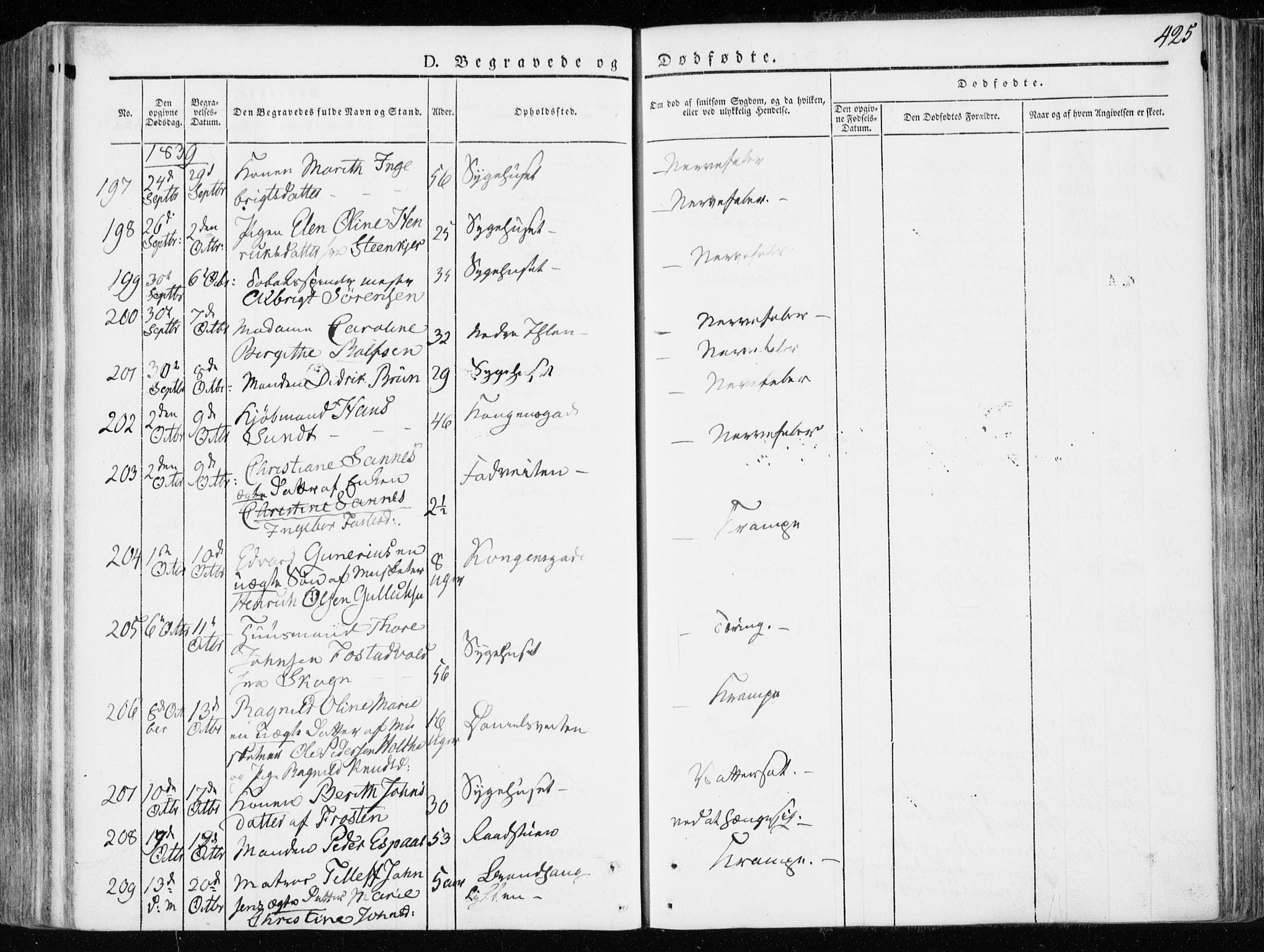 Ministerialprotokoller, klokkerbøker og fødselsregistre - Sør-Trøndelag, AV/SAT-A-1456/601/L0047: Parish register (official) no. 601A15, 1831-1839, p. 425