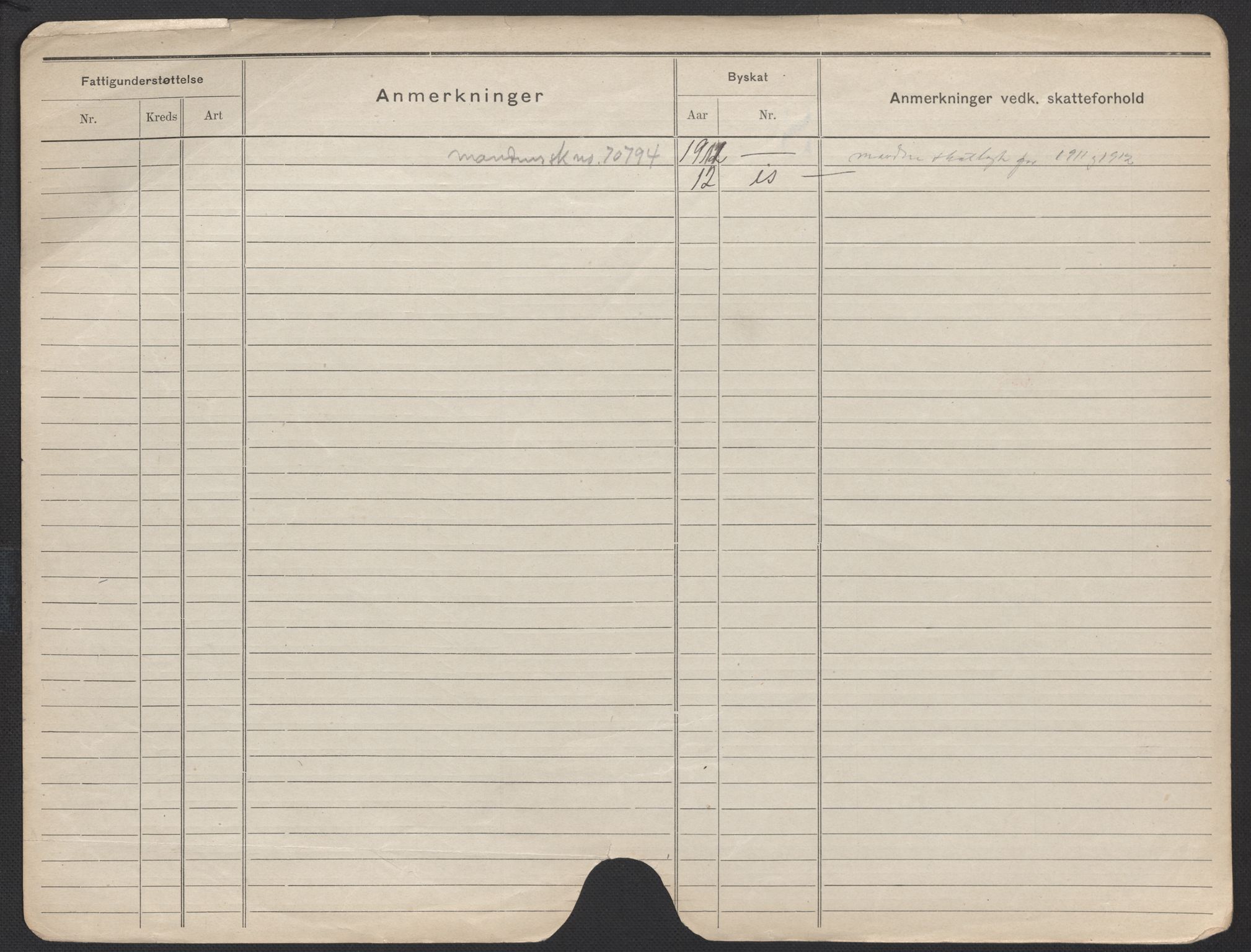 Oslo folkeregister, Registerkort, AV/SAO-A-11715/F/Fa/Fac/L0018: Kvinner, 1906-1914, p. 71b