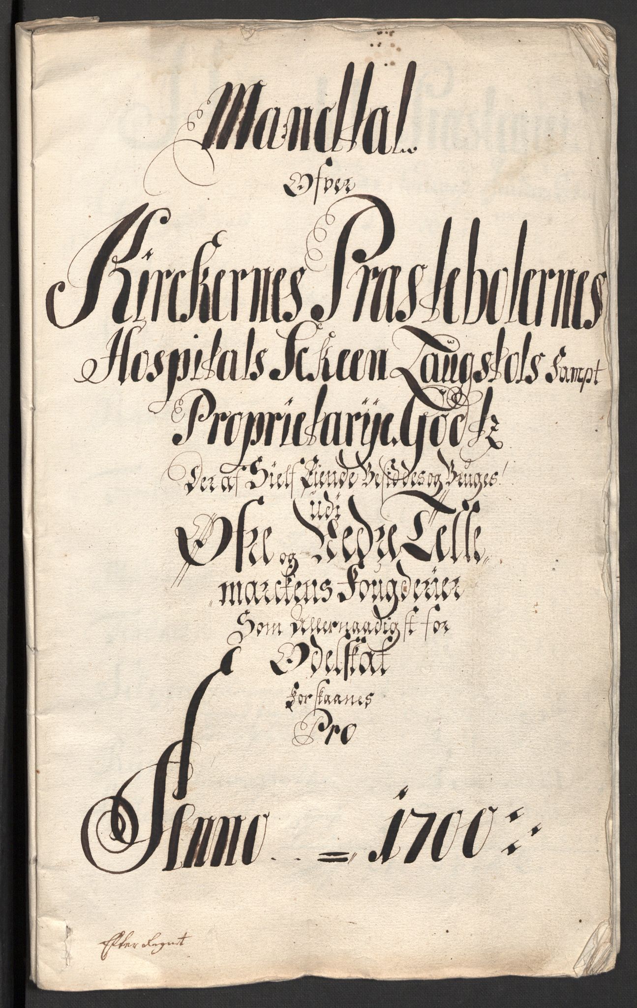 Rentekammeret inntil 1814, Reviderte regnskaper, Fogderegnskap, AV/RA-EA-4092/R36/L2104: Fogderegnskap Øvre og Nedre Telemark og Bamble, 1700, p. 455