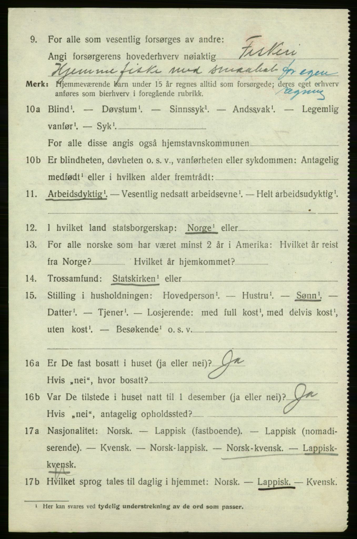 SATØ, 1920 census for , 1920, p. 2025