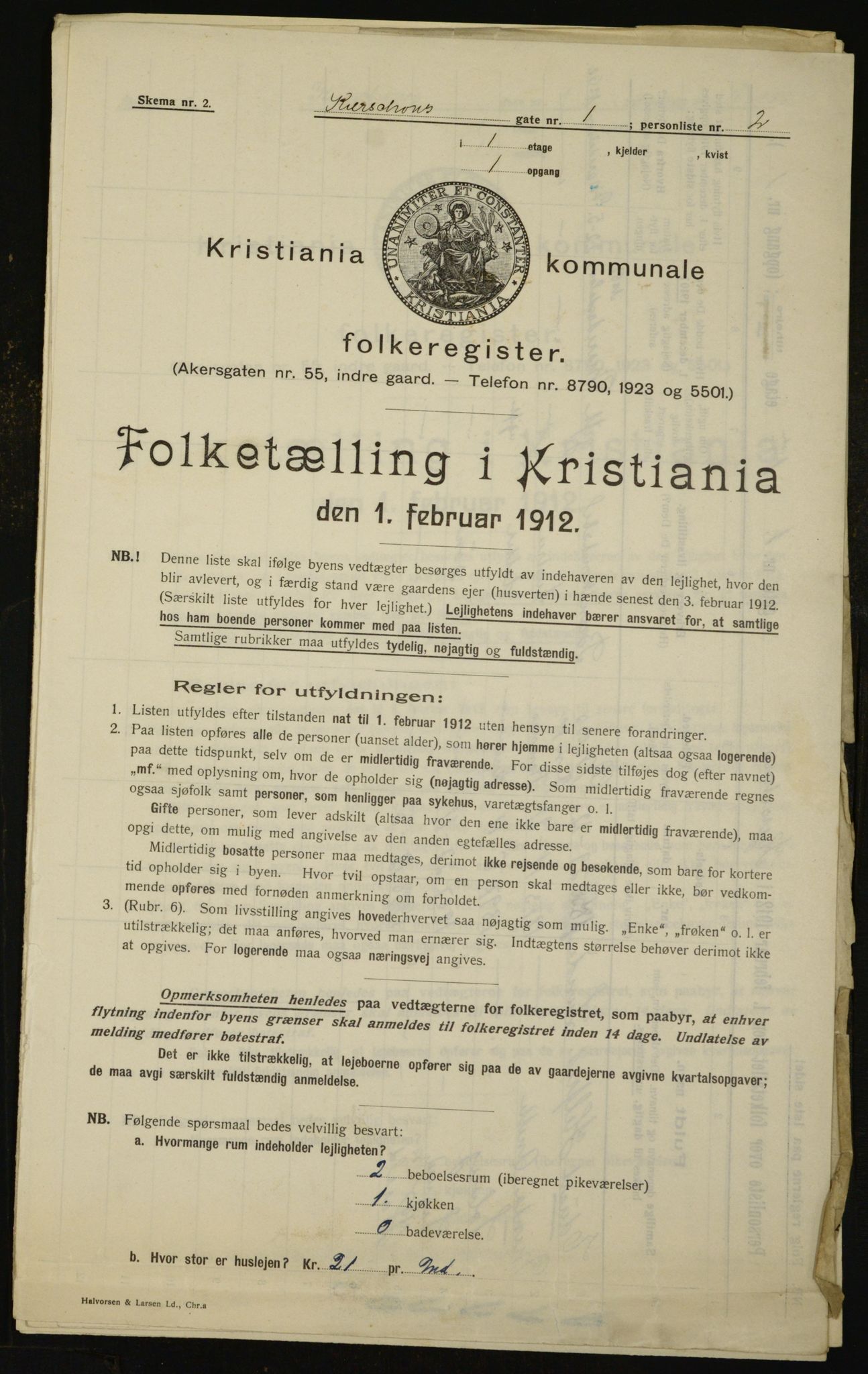 OBA, Municipal Census 1912 for Kristiania, 1912, p. 49679