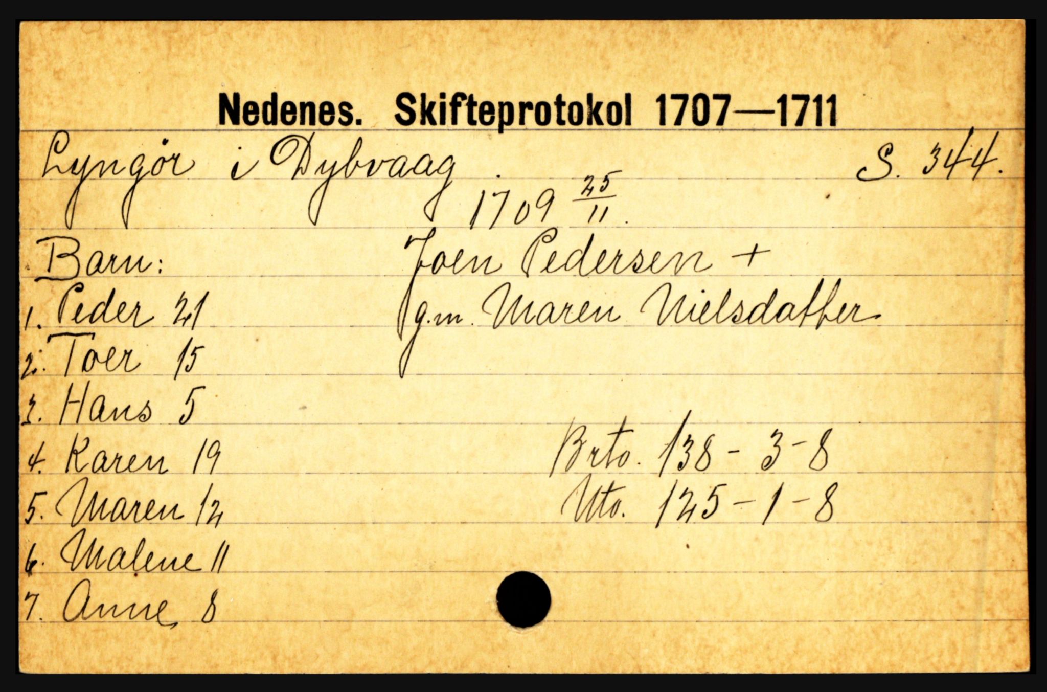 Nedenes sorenskriveri før 1824, AV/SAK-1221-0007/H, p. 18735