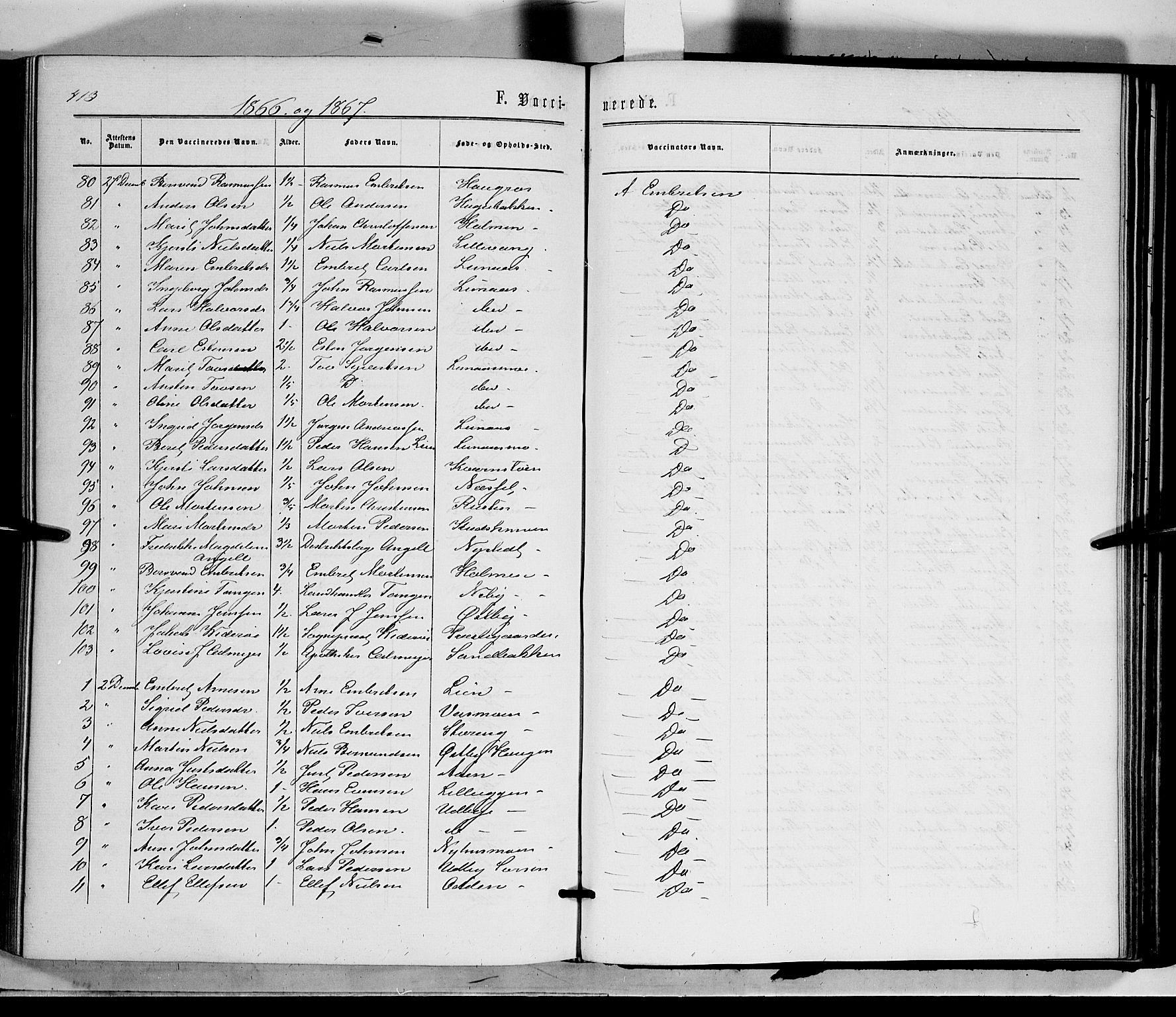 Tynset prestekontor, SAH/PREST-058/H/Ha/Haa/L0021: Parish register (official) no. 21, 1863-1879, p. 413