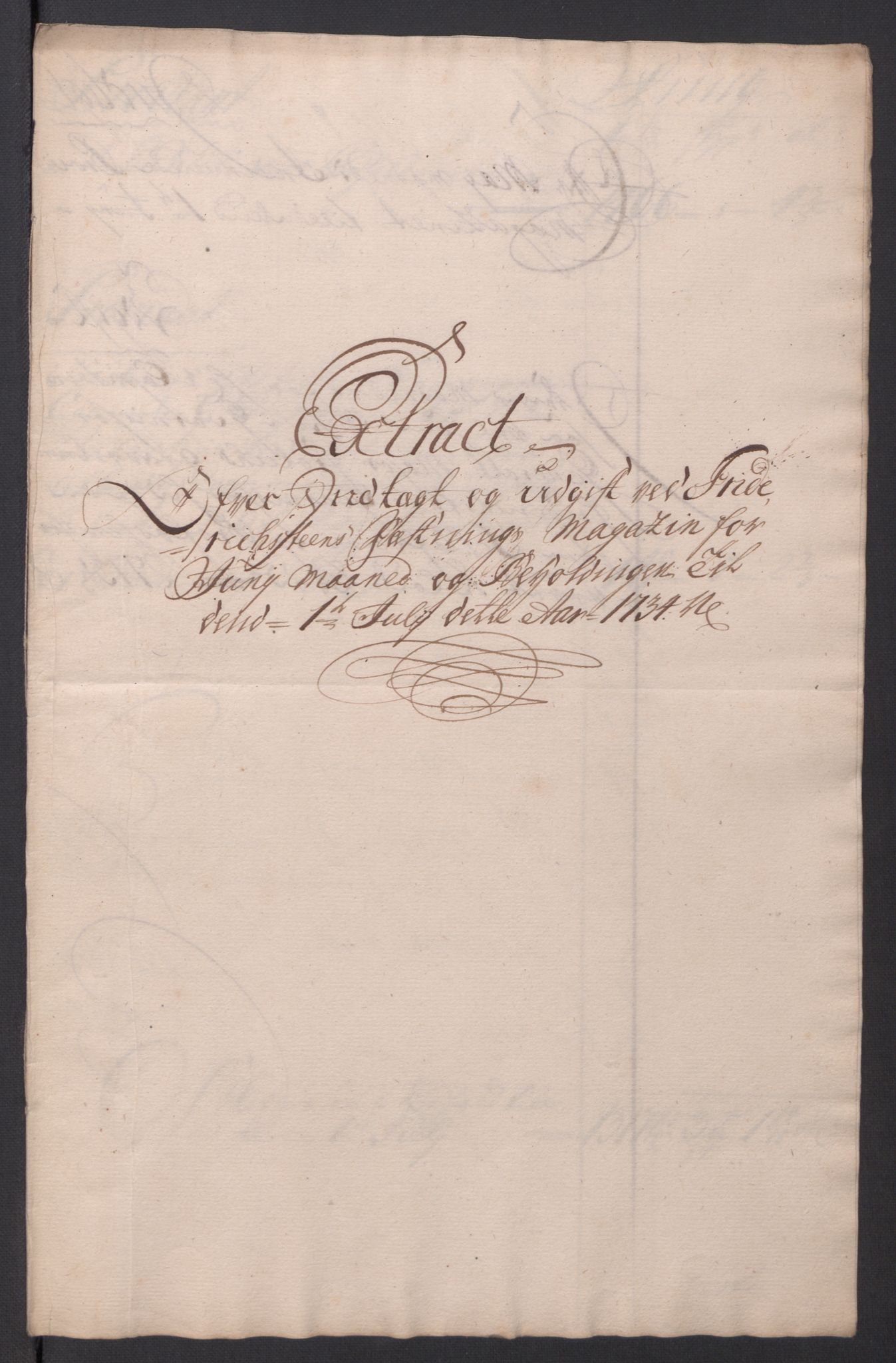 Kommanderende general (KG I) med Det norske krigsdirektorium, AV/RA-EA-5419/D/L0154: Fredriksten festning: Brev, inventarfortegnelser og regnskapsekstrakter, 1730-1739, p. 241