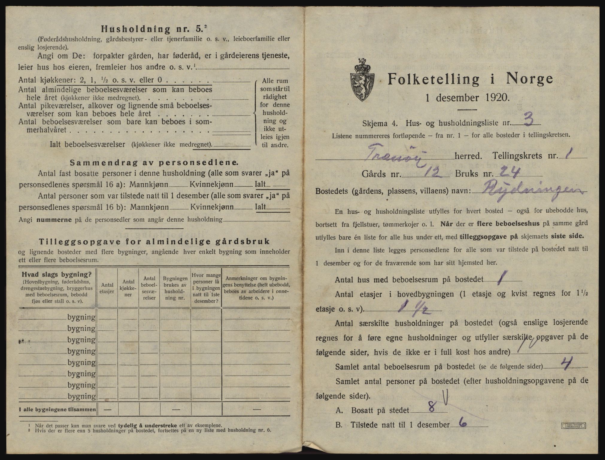 SATØ, 1920 census for Tranøy, 1920, p. 39