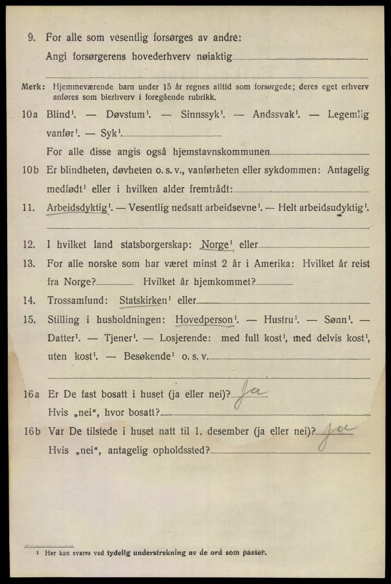 SAO, 1920 census for Nes, 1920, p. 7837