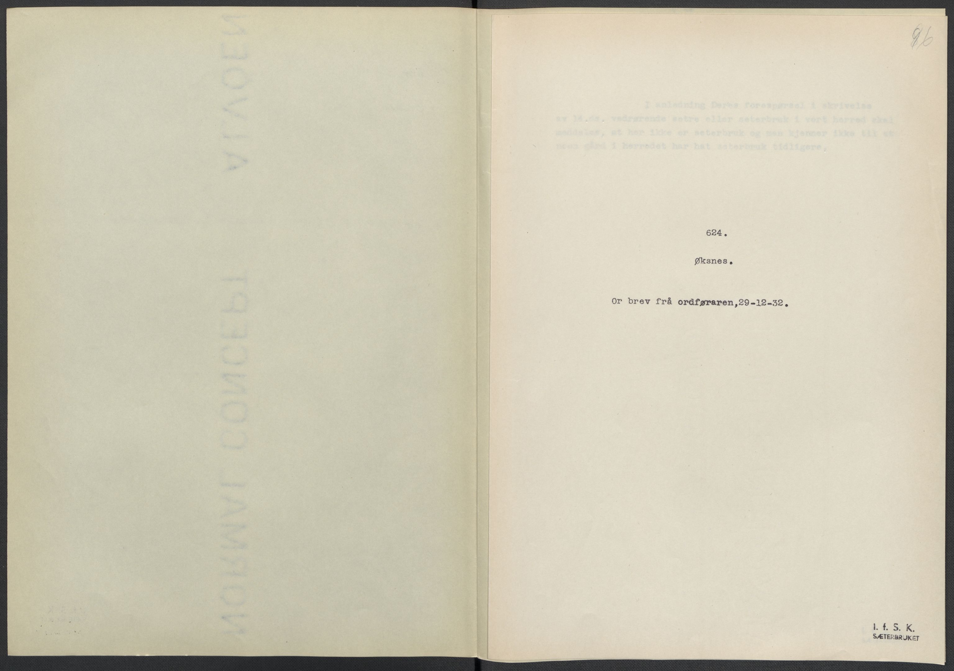 Instituttet for sammenlignende kulturforskning, AV/RA-PA-0424/F/Fc/L0016/0003: Eske B16: / Nordland (perm XLVIII), 1932-1937, p. 96