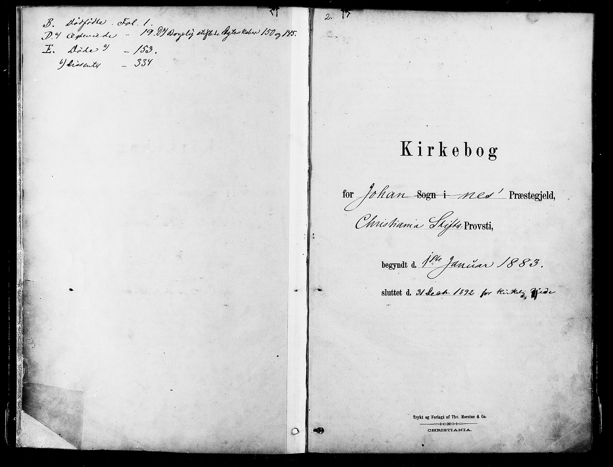Johannes prestekontor Kirkebøker, SAO/A-10852/F/Fa/L0004: Parish register (official) no. 4, 1883-1907