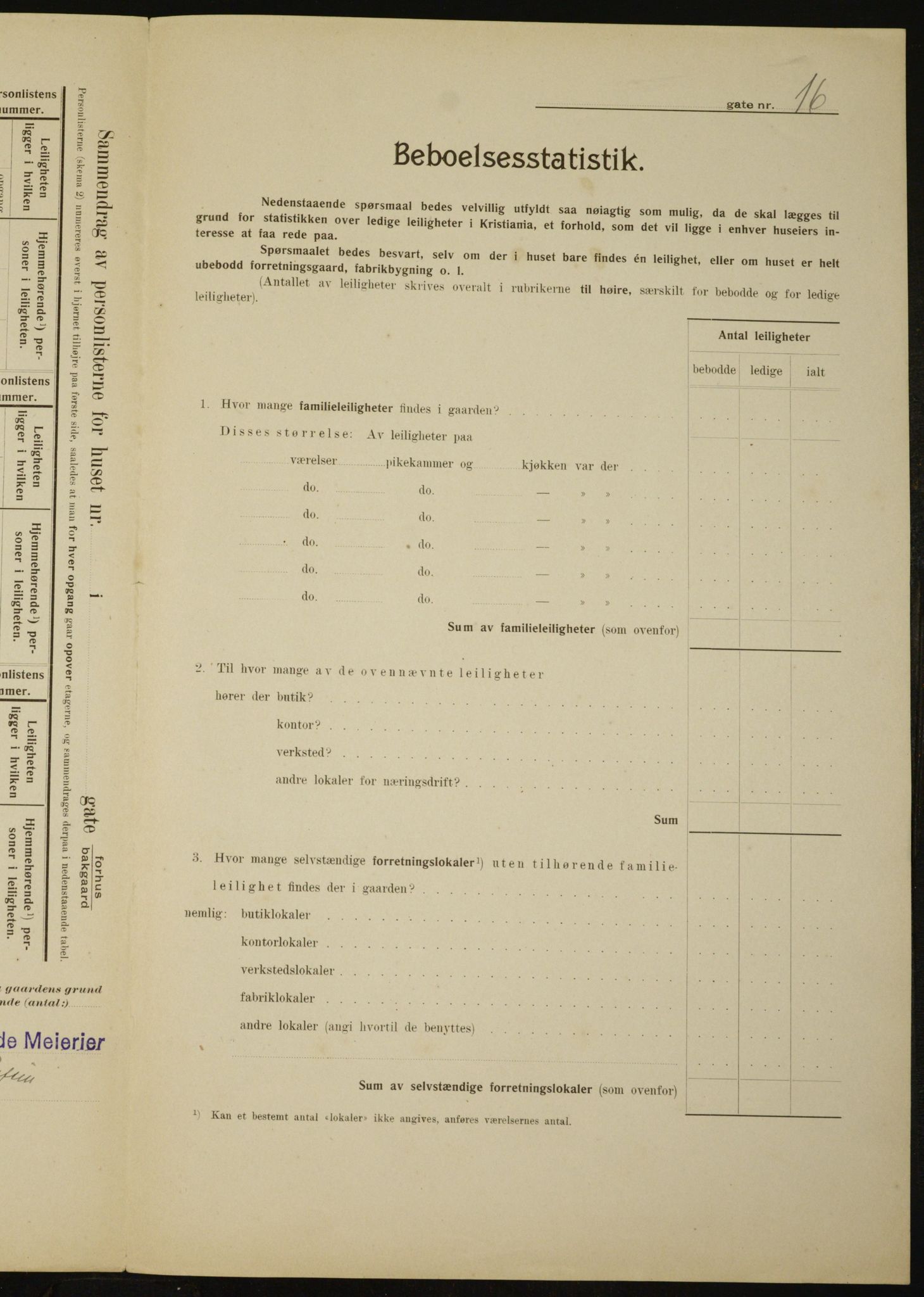 OBA, Municipal Census 1910 for Kristiania, 1910, p. 121545