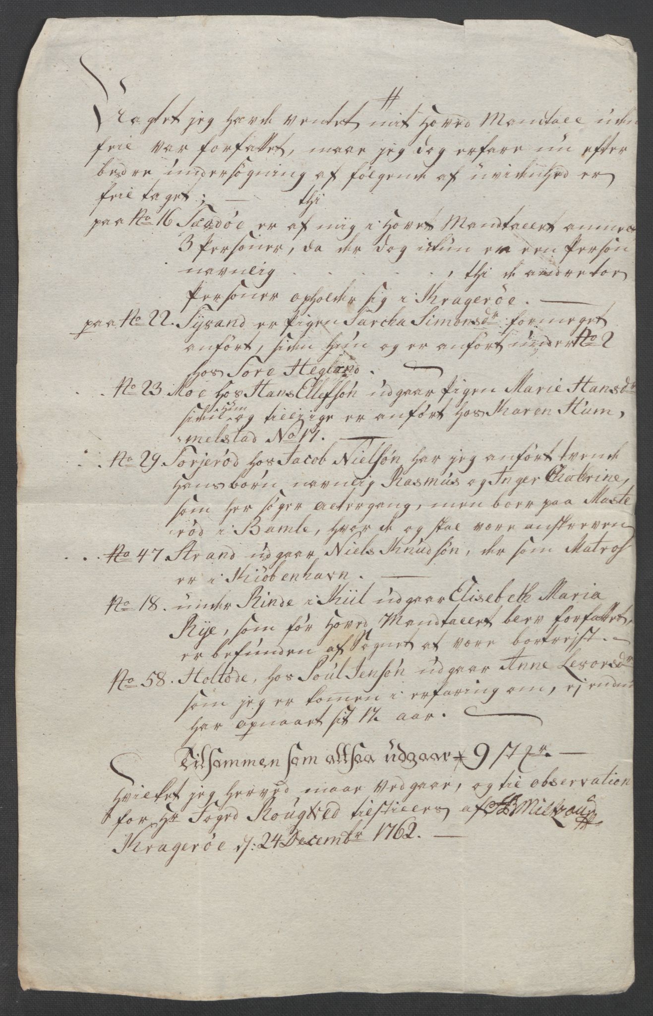 Rentekammeret inntil 1814, Reviderte regnskaper, Fogderegnskap, AV/RA-EA-4092/R37/L2239: Ekstraskatten Nedre Telemark og Bamble, 1762-1763, p. 237