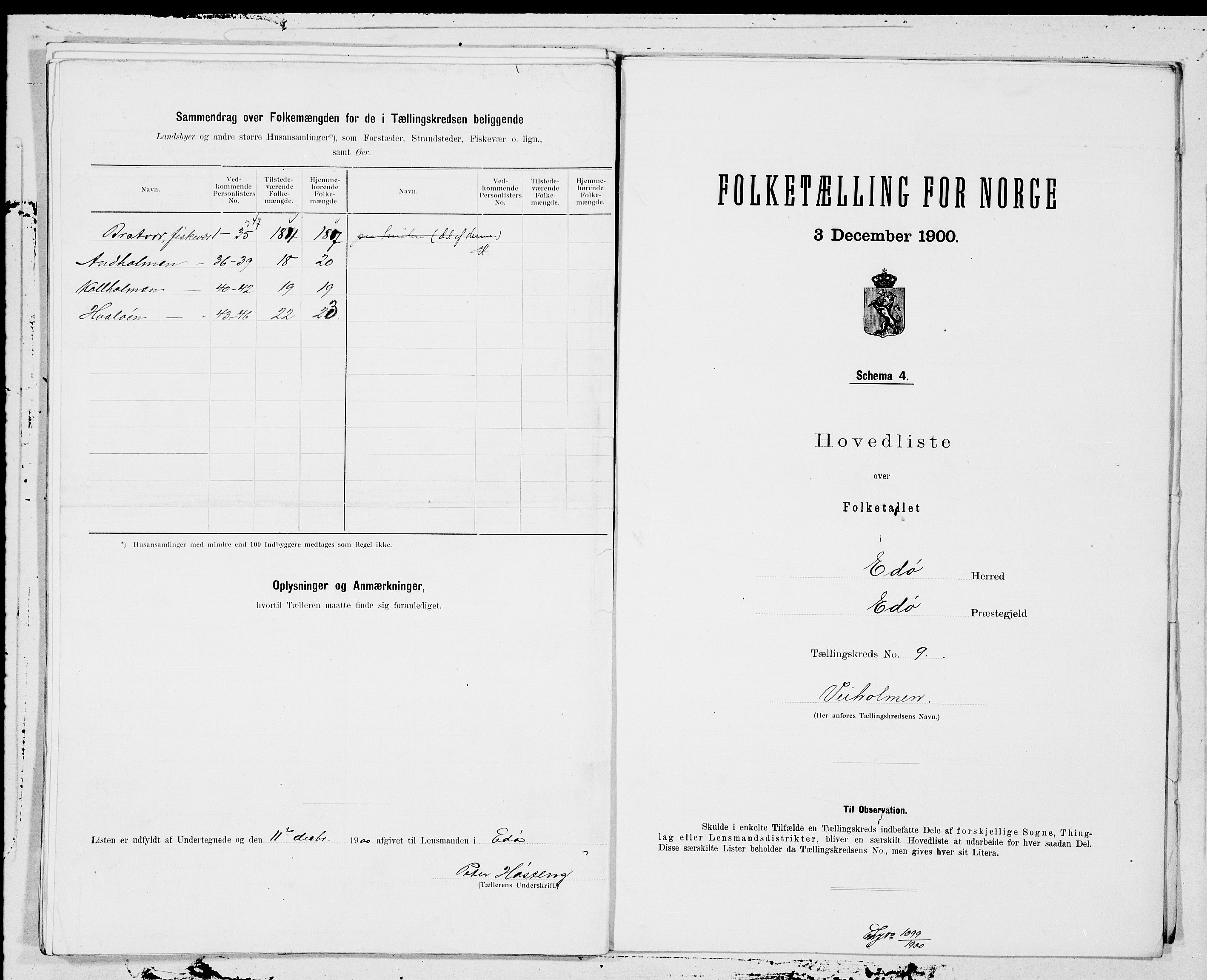 SAT, 1900 census for Edøy, 1900, p. 18