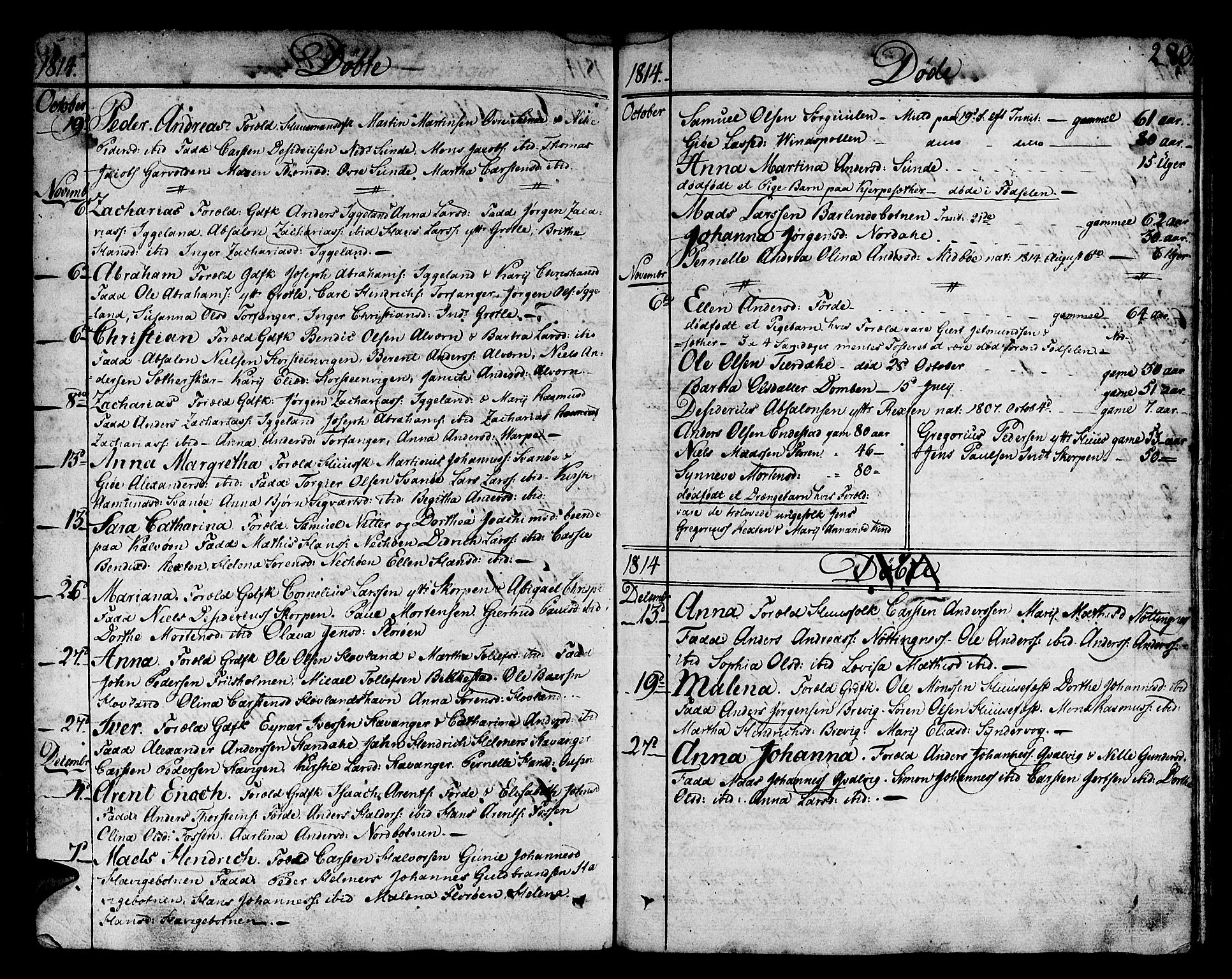 Kinn sokneprestembete, SAB/A-80801/H/Haa/Haaa/L0003: Parish register (official) no. A 3, 1785-1821, p. 280