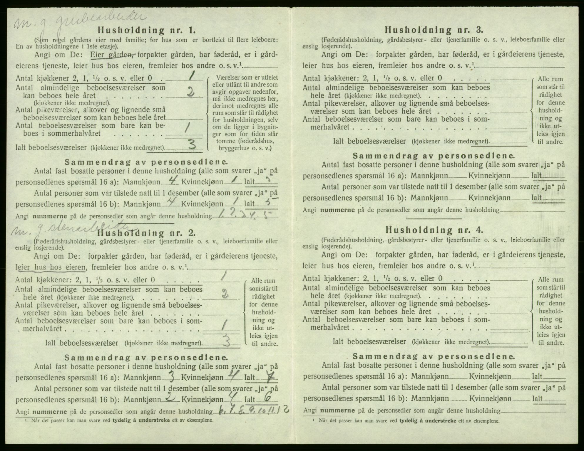 SAB, 1920 census for Stord, 1920, p. 918