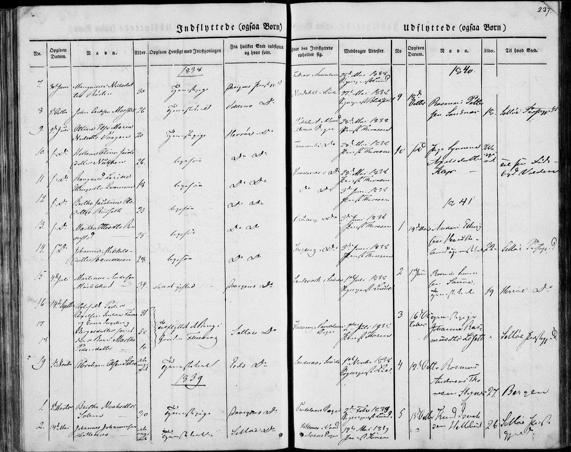 Ministerialprotokoller, klokkerbøker og fødselsregistre - Møre og Romsdal, AV/SAT-A-1454/501/L0005: Parish register (official) no. 501A05, 1831-1844, p. 237