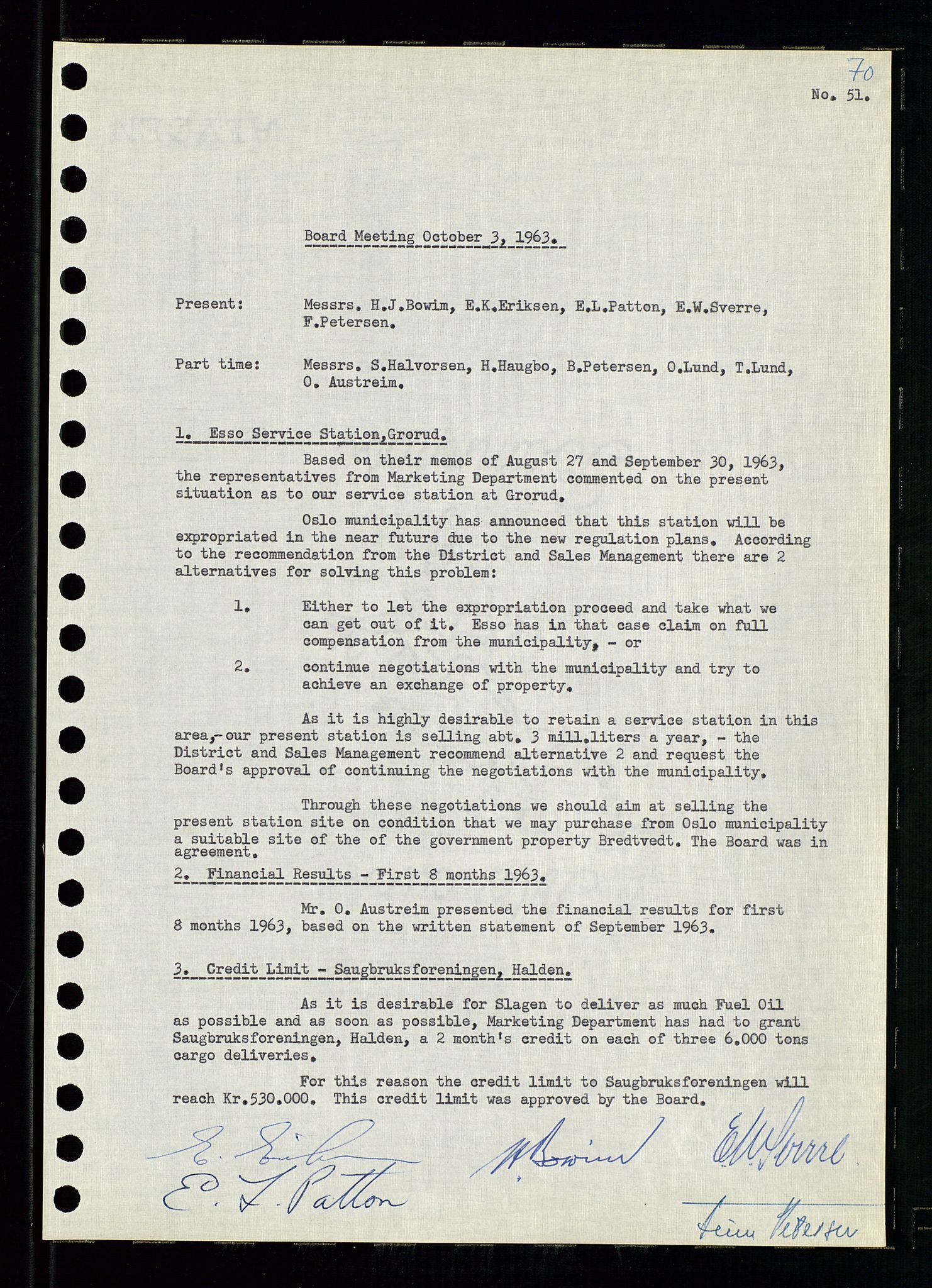 Pa 0982 - Esso Norge A/S, AV/SAST-A-100448/A/Aa/L0001/0004: Den administrerende direksjon Board minutes (styrereferater) / Den administrerende direksjon Board minutes (styrereferater), 1963-1964, p. 192