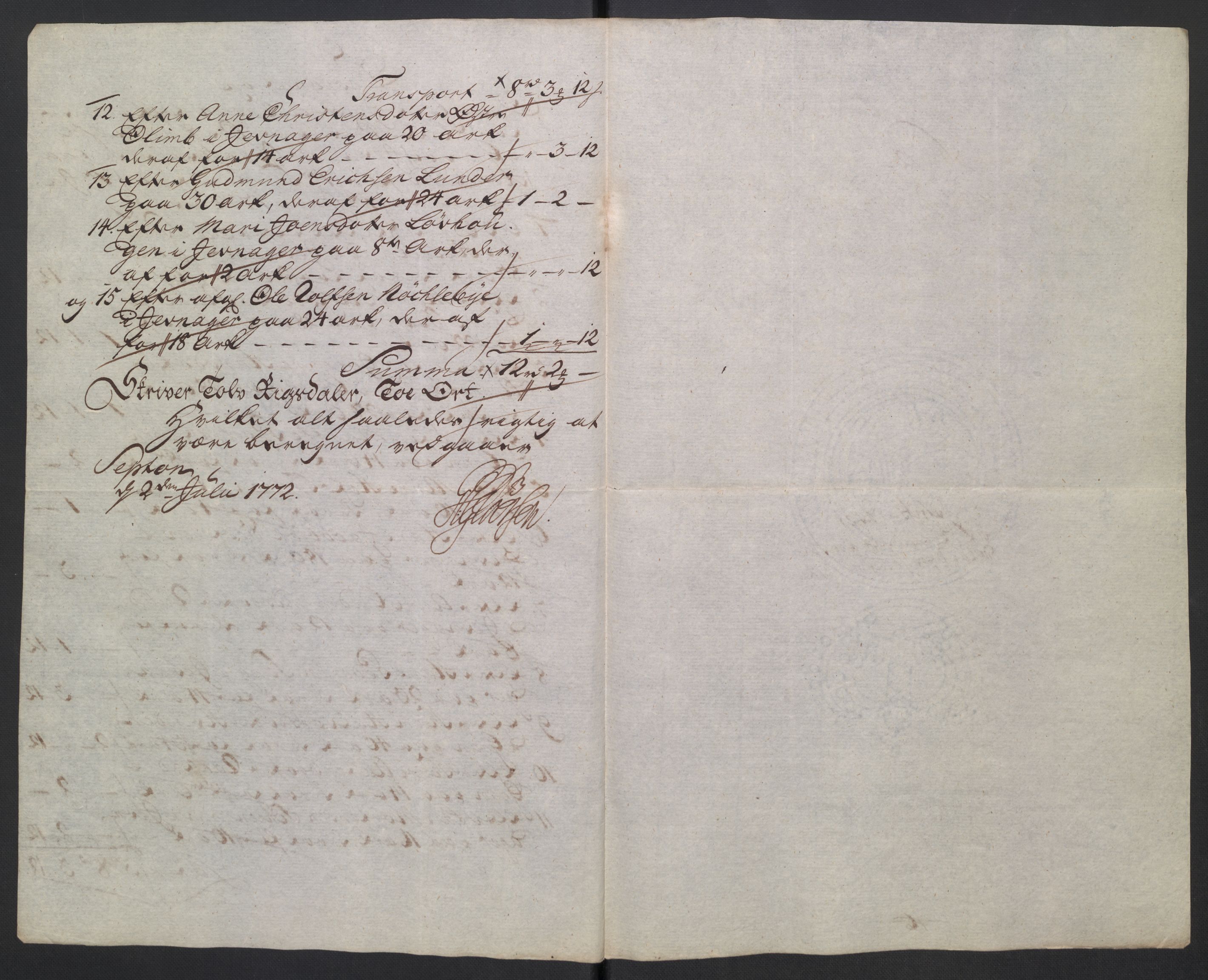 Rentekammeret inntil 1814, Reviderte regnskaper, Mindre regnskaper, AV/RA-EA-4068/Rb/L0014: Opplands amt, 1771-1779, p. 183