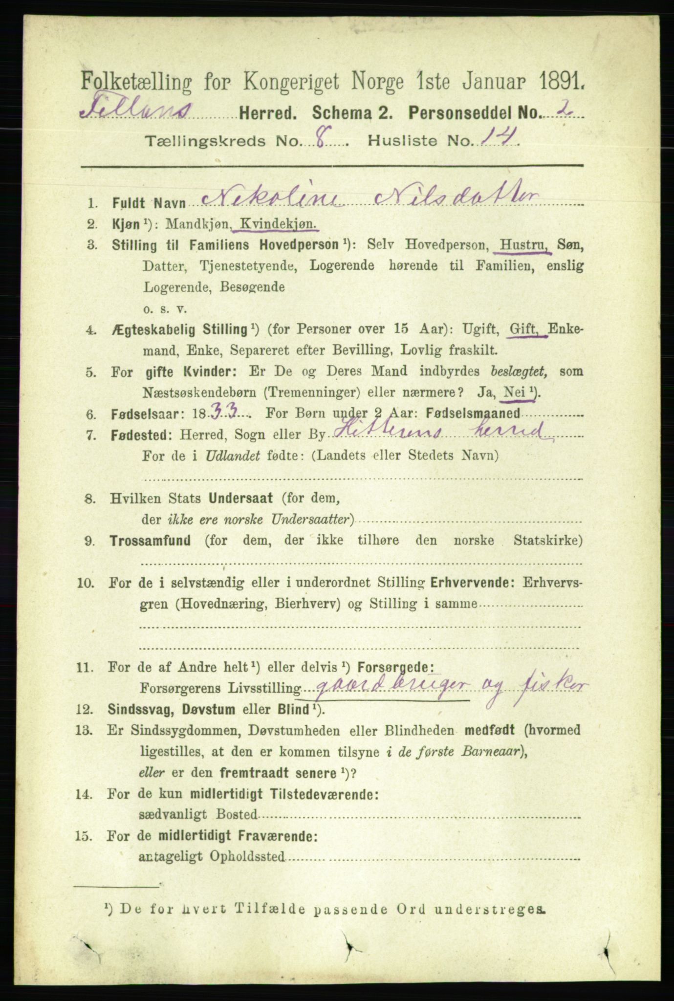 RA, 1891 census for 1616 Fillan, 1891, p. 1956