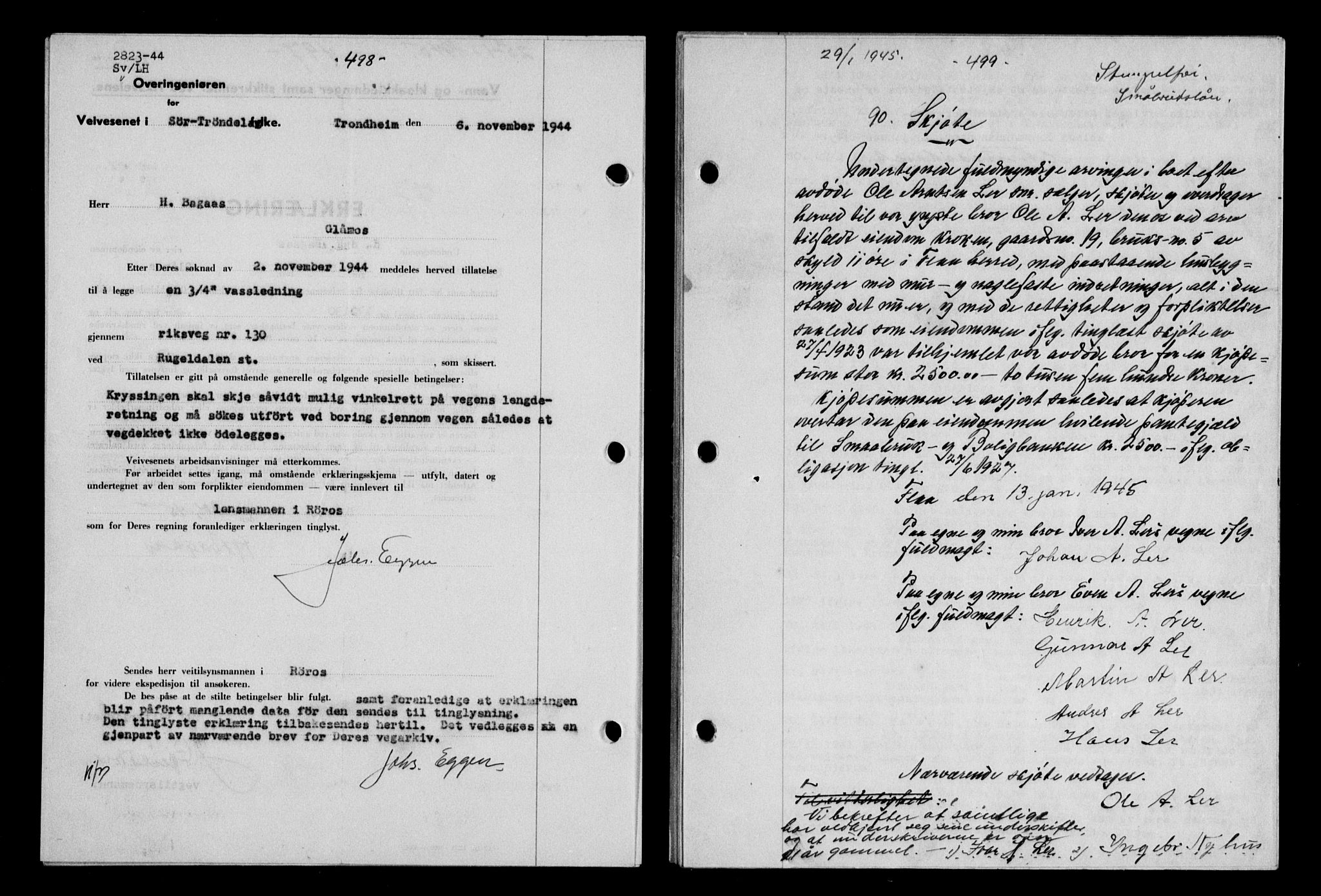 Gauldal sorenskriveri, SAT/A-0014/1/2/2C/L0058: Mortgage book no. 63, 1944-1945, Diary no: : 90/1945