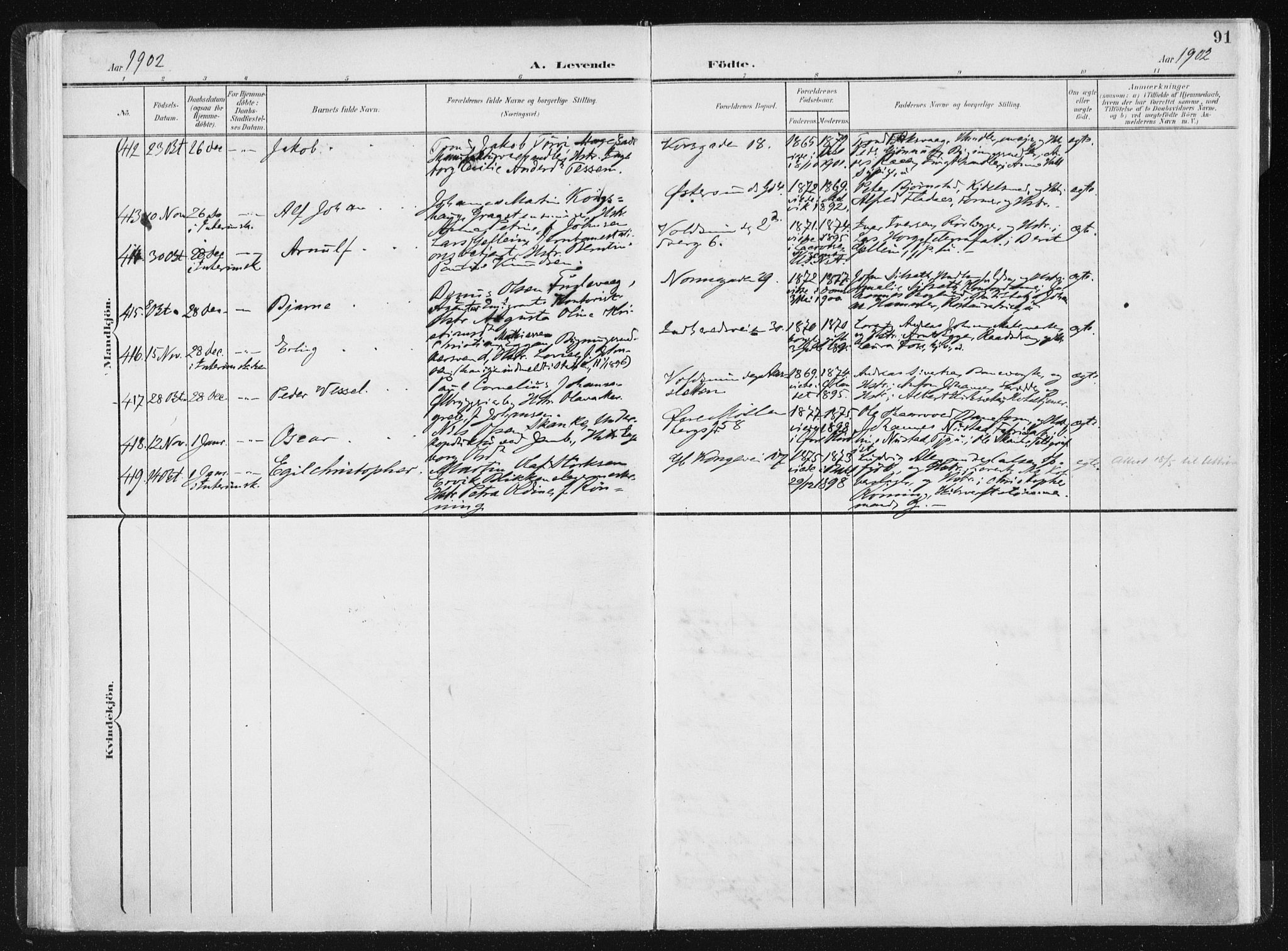 Ministerialprotokoller, klokkerbøker og fødselsregistre - Sør-Trøndelag, AV/SAT-A-1456/604/L0199: Parish register (official) no. 604A20I, 1901-1906, p. 91