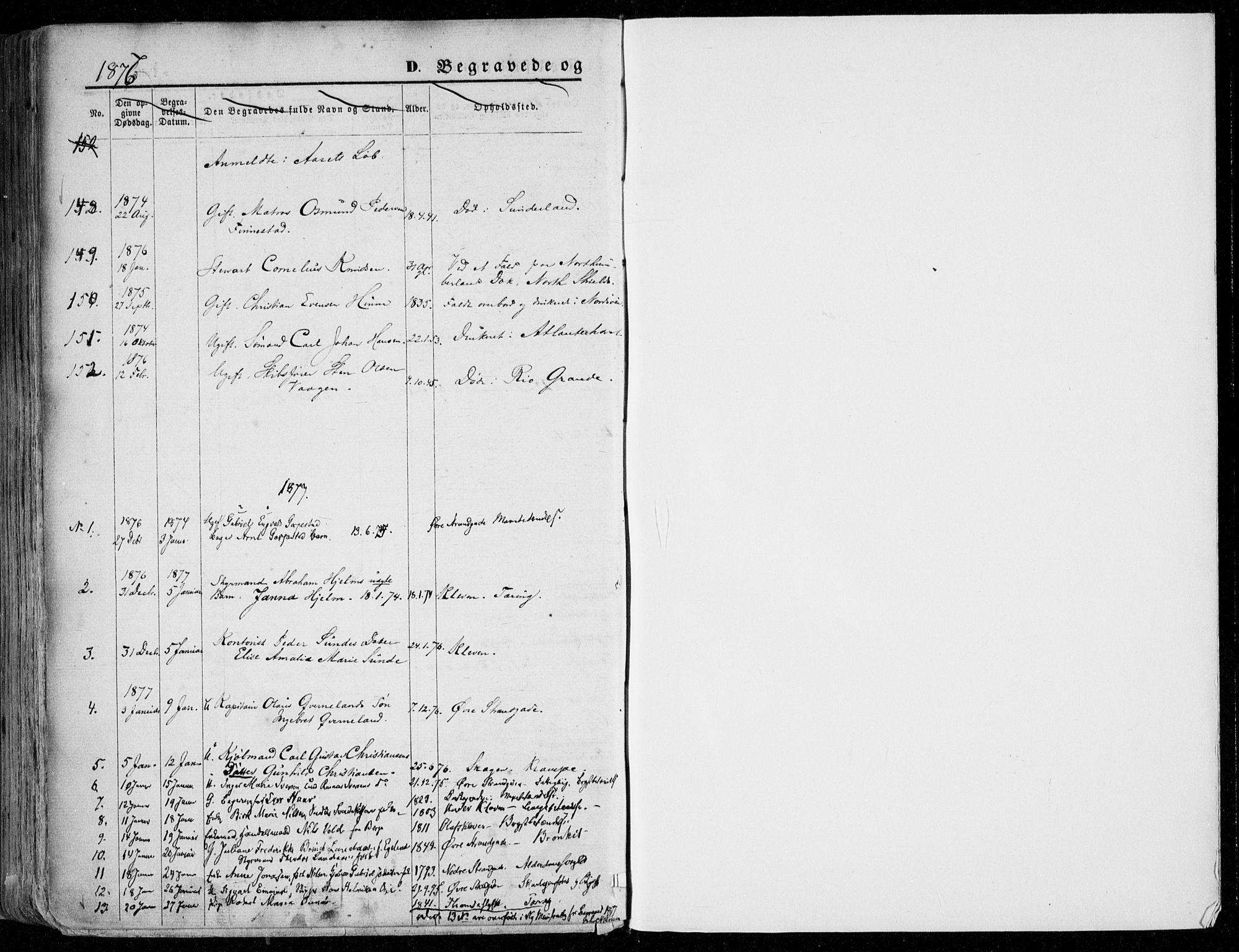 Domkirken sokneprestkontor, SAST/A-101812/001/30/30BA/L0020: Parish register (official) no. A 19, 1858-1877, p. 154