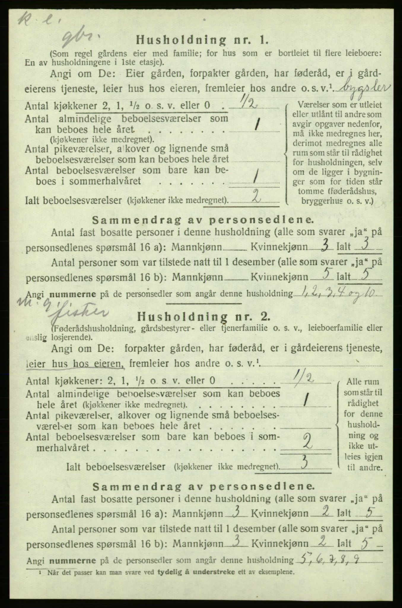 SAB, 1920 census for Kvinnherad, 1920, p. 2362