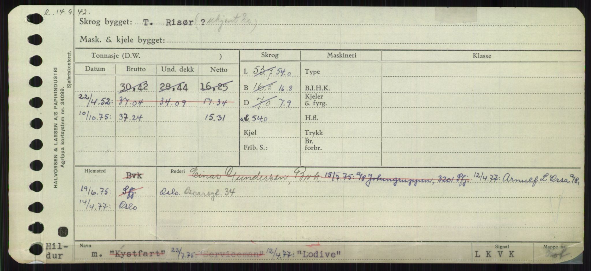 Sjøfartsdirektoratet med forløpere, Skipsmålingen, AV/RA-S-1627/H/Ha/L0003/0002: Fartøy, Hilm-Mar / Fartøy, Kom-Mar, p. 547