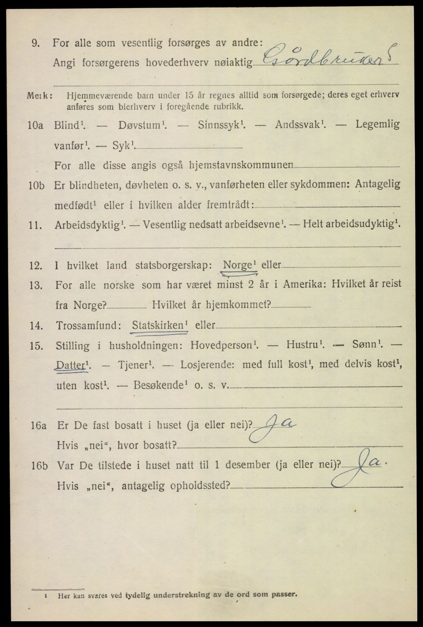 SAH, 1920 census for Nes (Hedmark), 1920, p. 6647