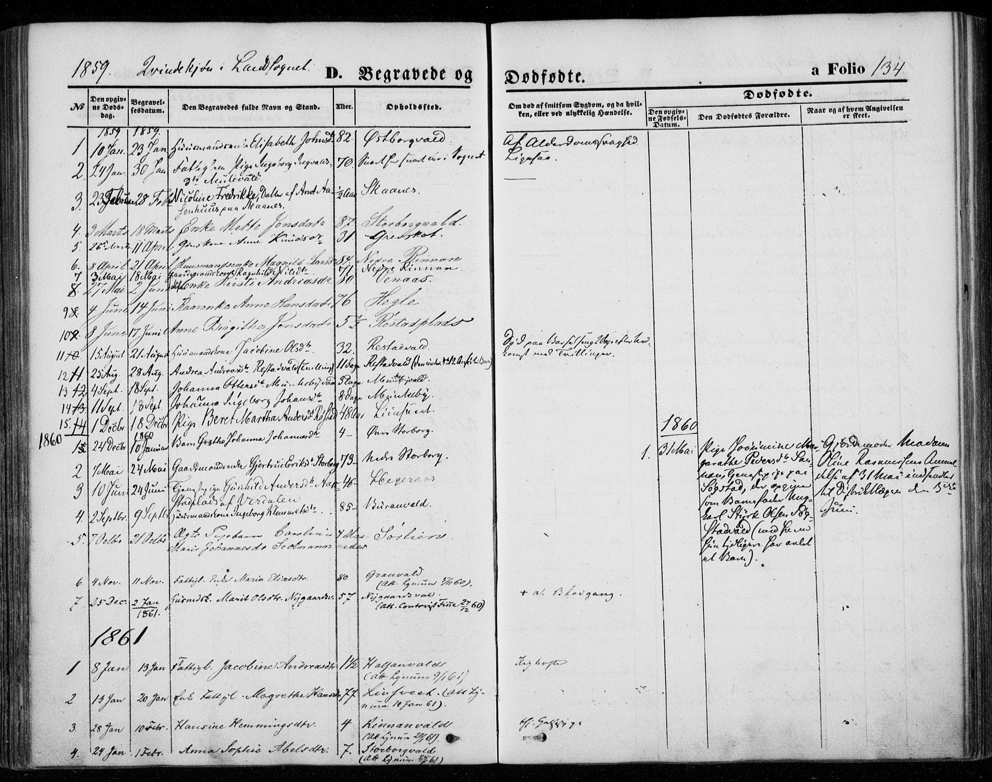 Ministerialprotokoller, klokkerbøker og fødselsregistre - Nord-Trøndelag, SAT/A-1458/720/L0184: Parish register (official) no. 720A02 /2, 1855-1863, p. 134