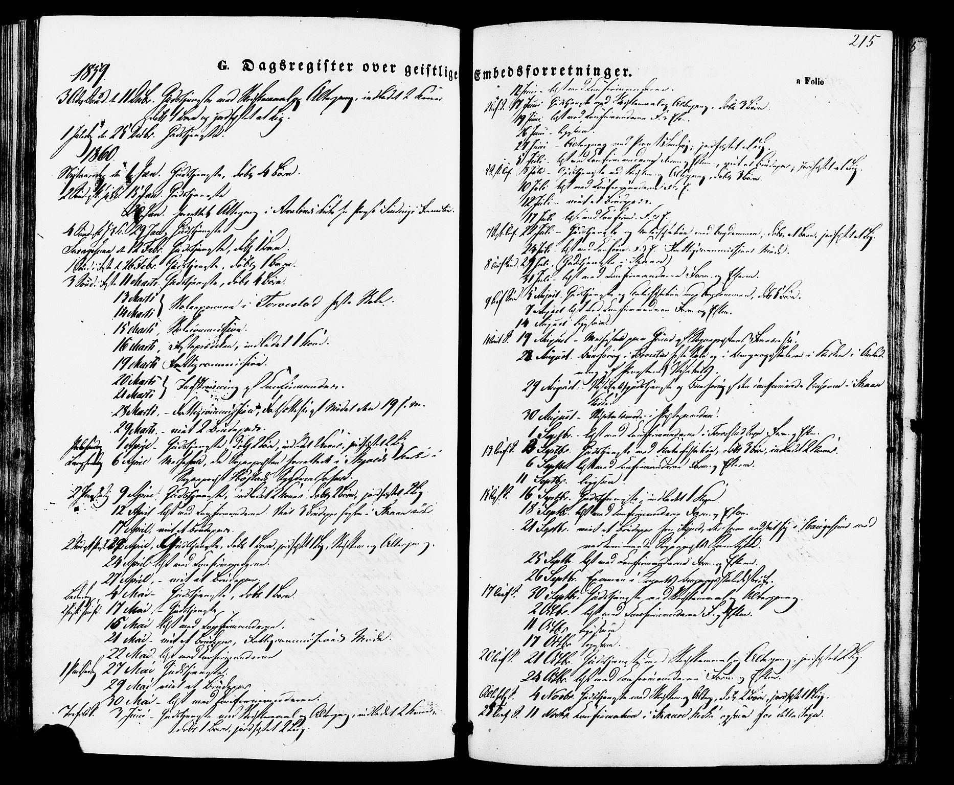 Torvastad sokneprestkontor, AV/SAST-A -101857/H/Ha/Haa/L0010: Parish register (official) no. A 10, 1857-1878, p. 215
