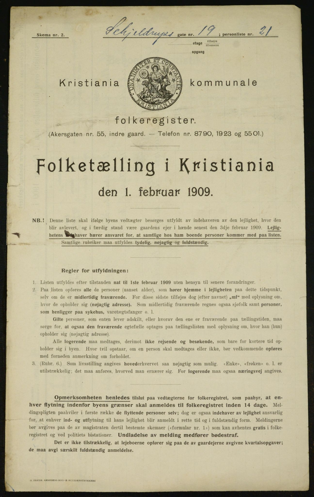 OBA, Municipal Census 1909 for Kristiania, 1909, p. 87188