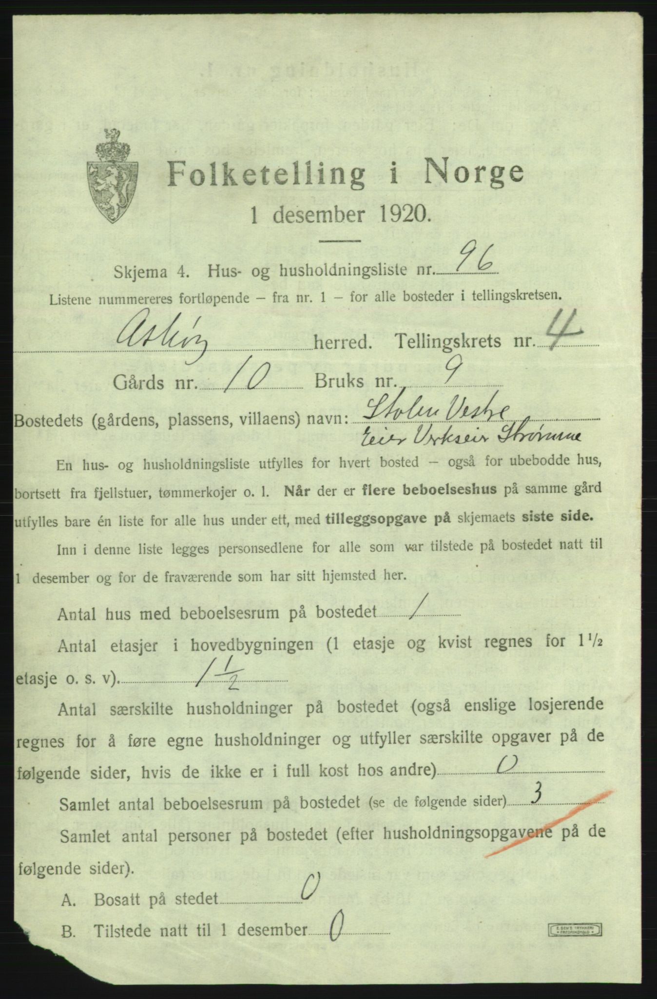 SAB, 1920 census for Askøy, 1920, p. 2063