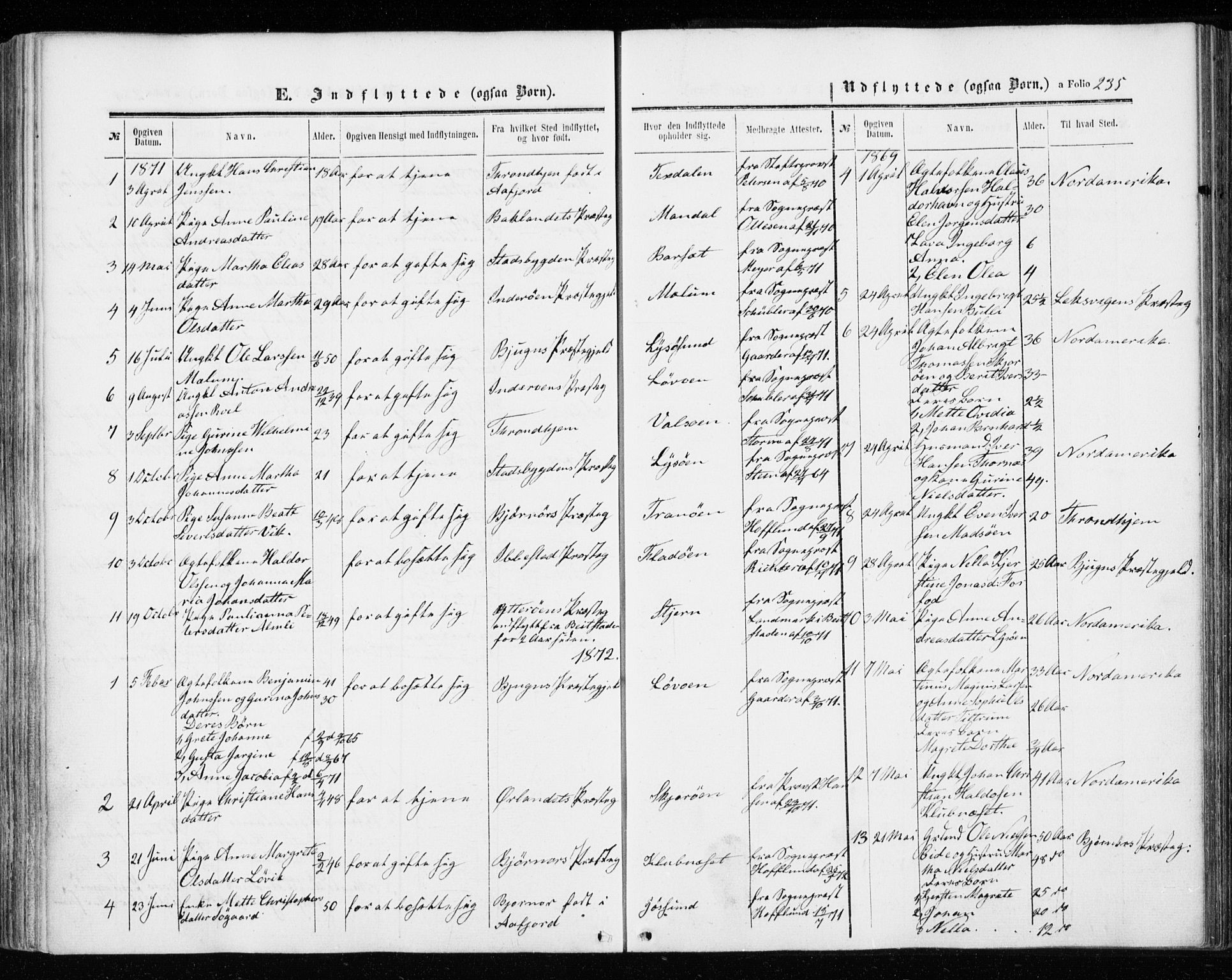 Ministerialprotokoller, klokkerbøker og fødselsregistre - Sør-Trøndelag, SAT/A-1456/655/L0678: Parish register (official) no. 655A07, 1861-1873, p. 235