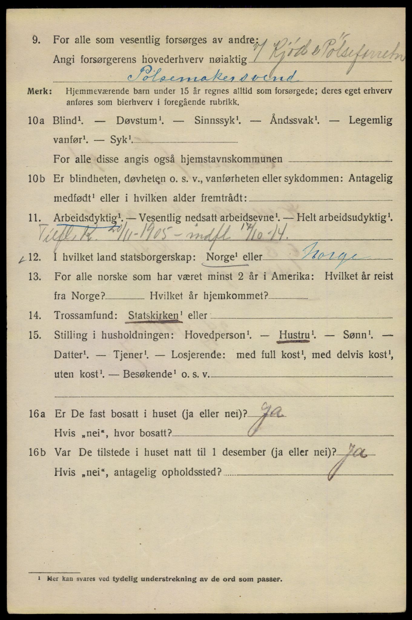 SAO, 1920 census for Kristiania, 1920, p. 465244