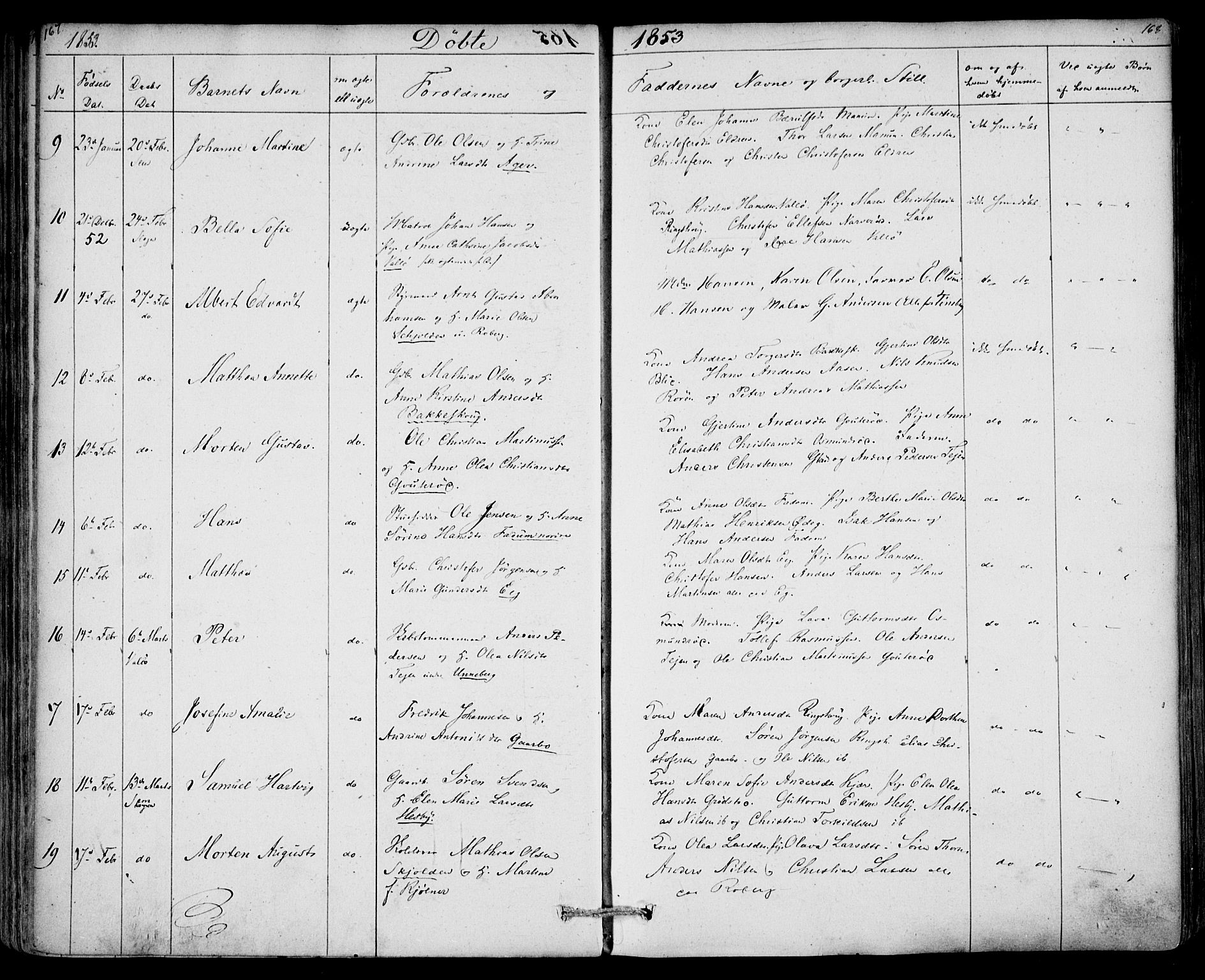 Sem kirkebøker, AV/SAKO-A-5/F/Fa/L0006: Parish register (official) no. I 6, 1843-1855, p. 167-168