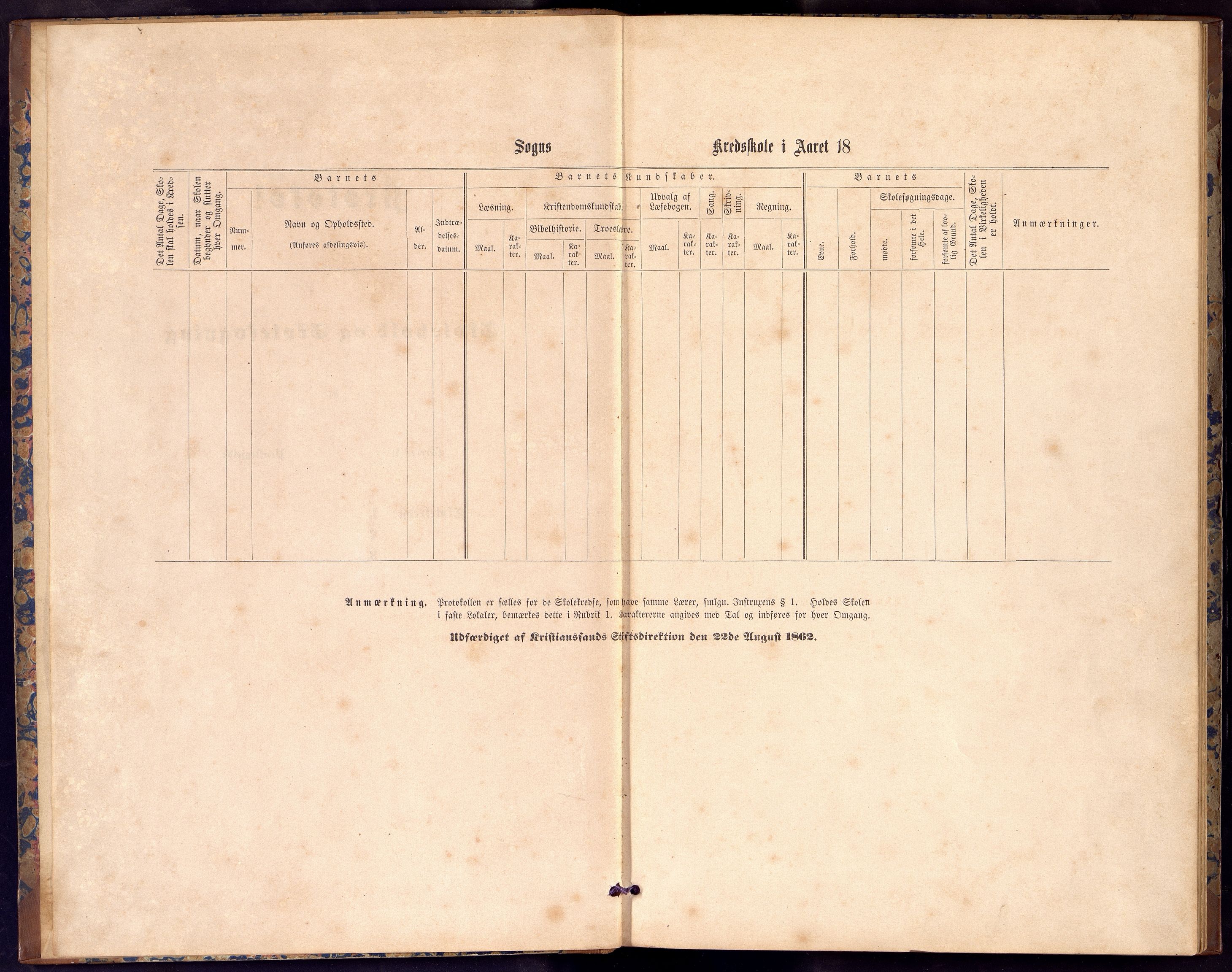 Oddernes kommune - Ytre Flekkerøy/Flekkerøy skolekrets, ARKSOR/1001OD553/I/Ia/L0012: Dagbok - Ytre Flekkerøy skolekrets, 1873-1882