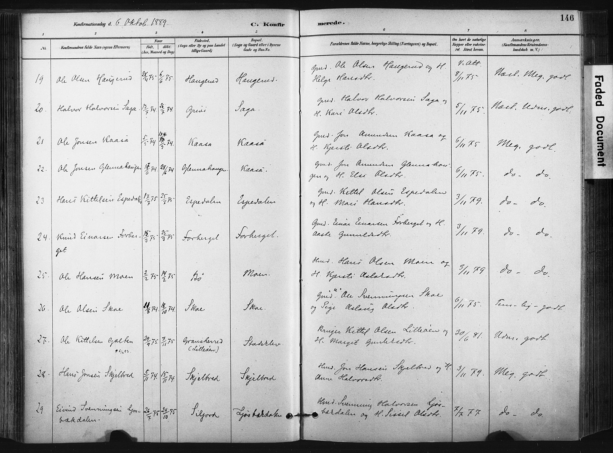 Bø kirkebøker, AV/SAKO-A-257/F/Fa/L0010: Parish register (official) no. 10, 1880-1892, p. 146